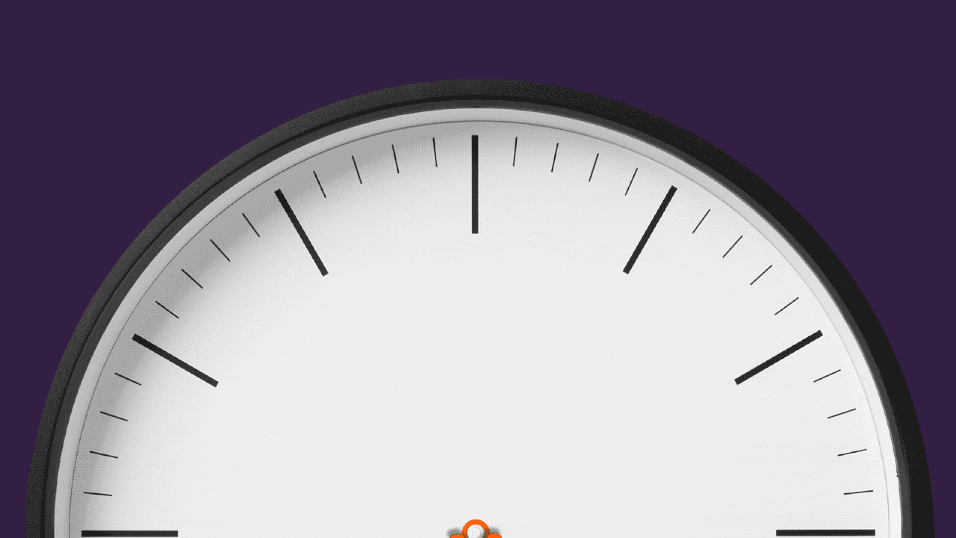 Animated illustration of a clock hand in the shape of a person spinning counterclockwise
