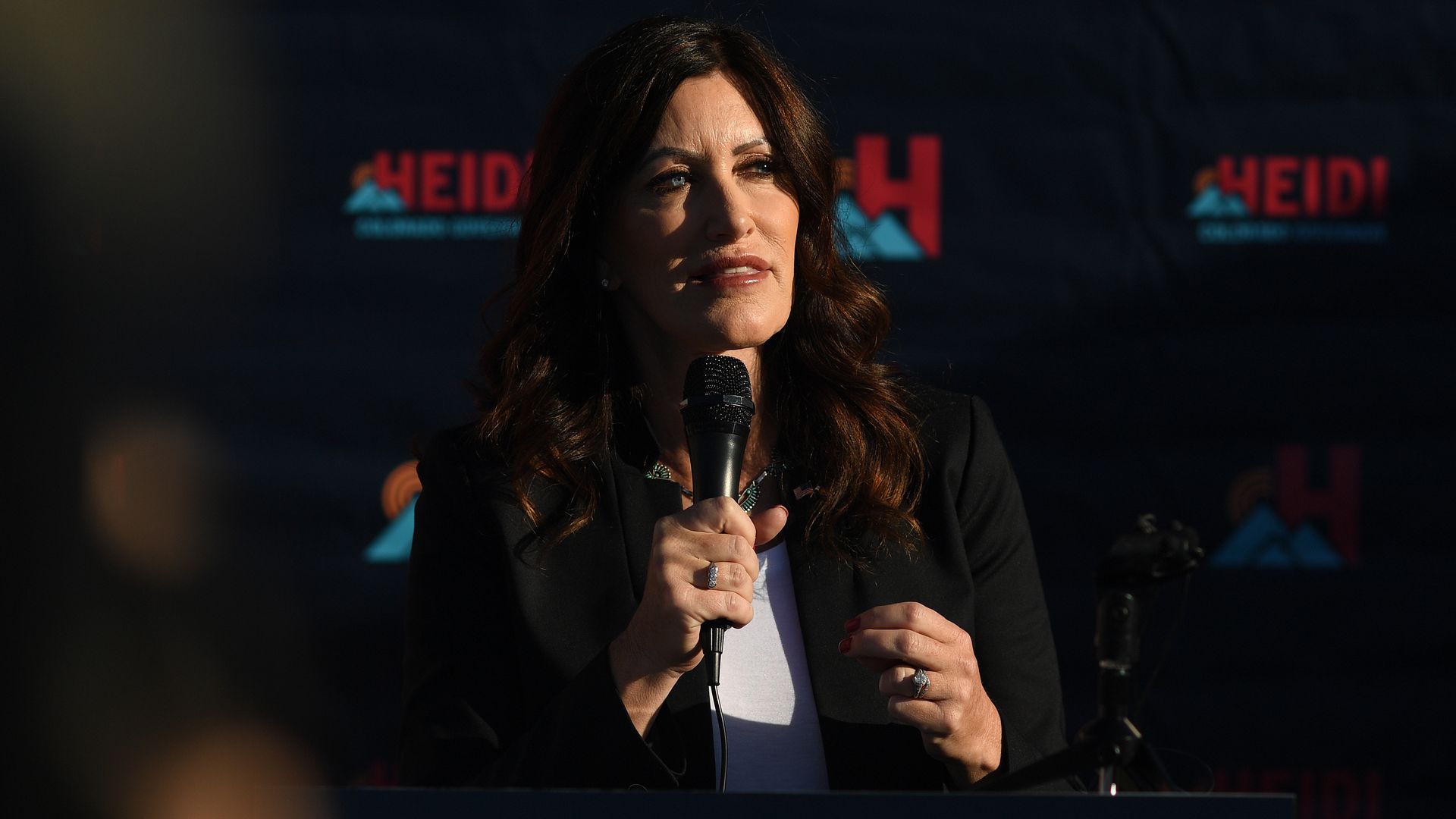 Republican Heidi Ganahl on Sept. 14, 2021. Photo: RJ Sangosti/Denver Post via Getty Images