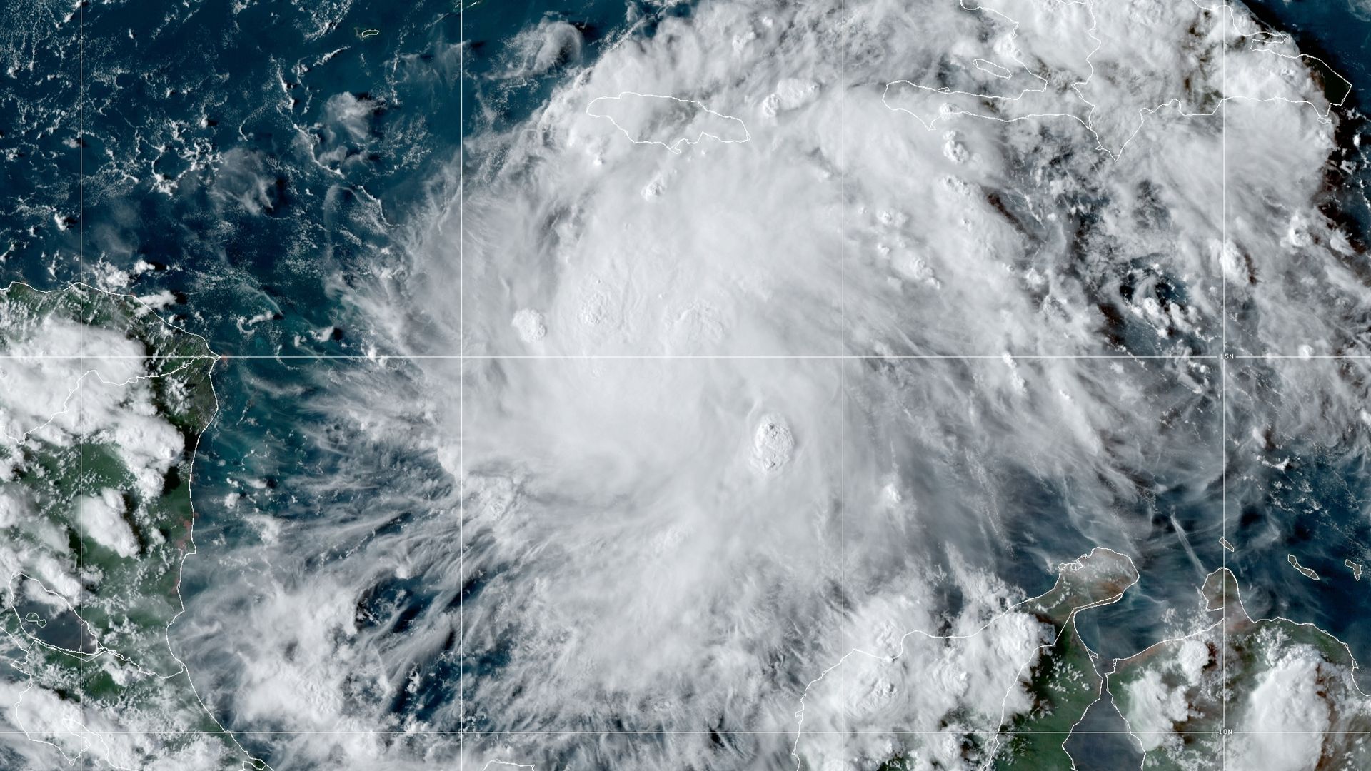 Tropical Storm Ian as viewed from a NOAA satellite.