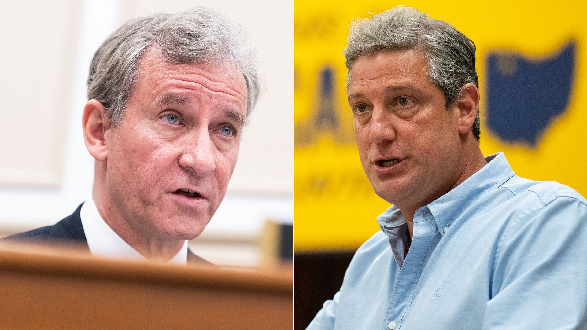 Side-by-side images of Rep. Matt Cartwright (D-Pa.) and Rep. Tim Ryan (D-Ohio).