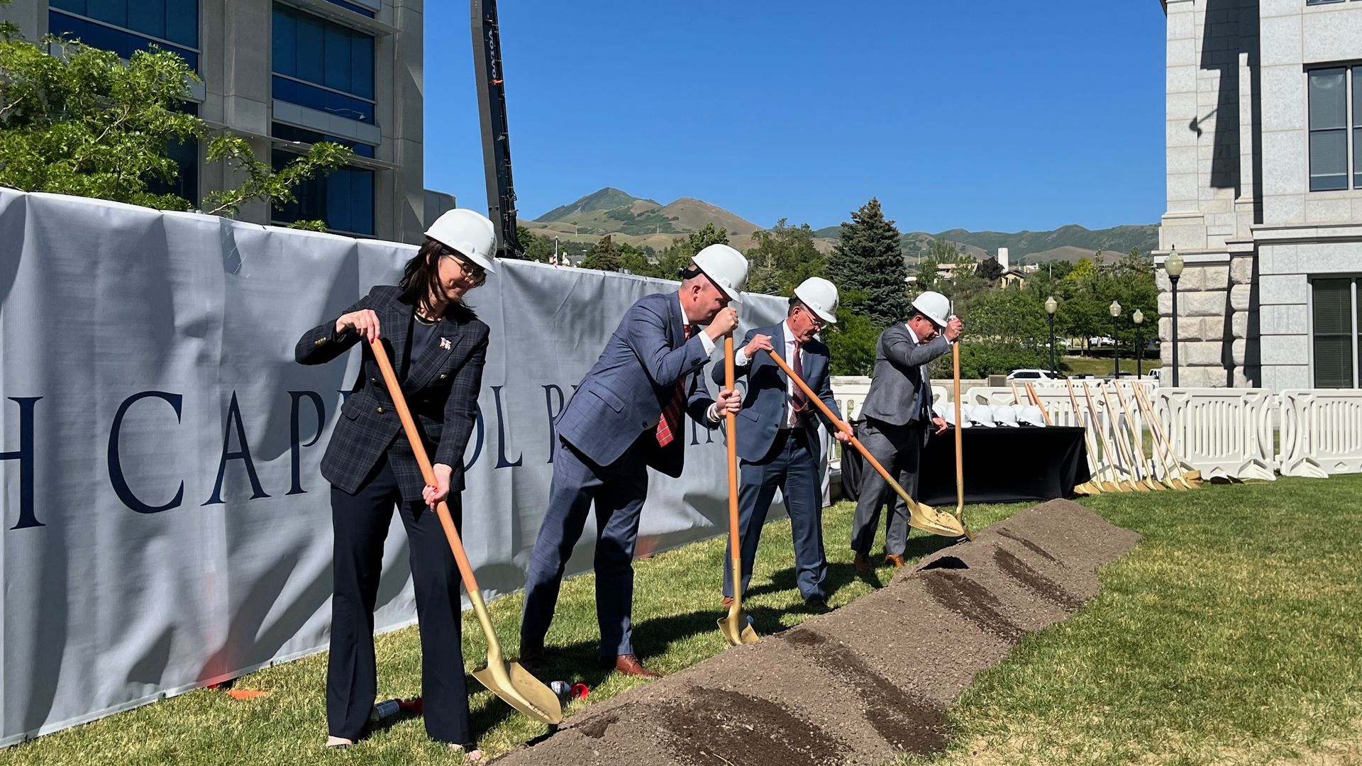 Groundbreaking ceremony at the Utah Capitol.