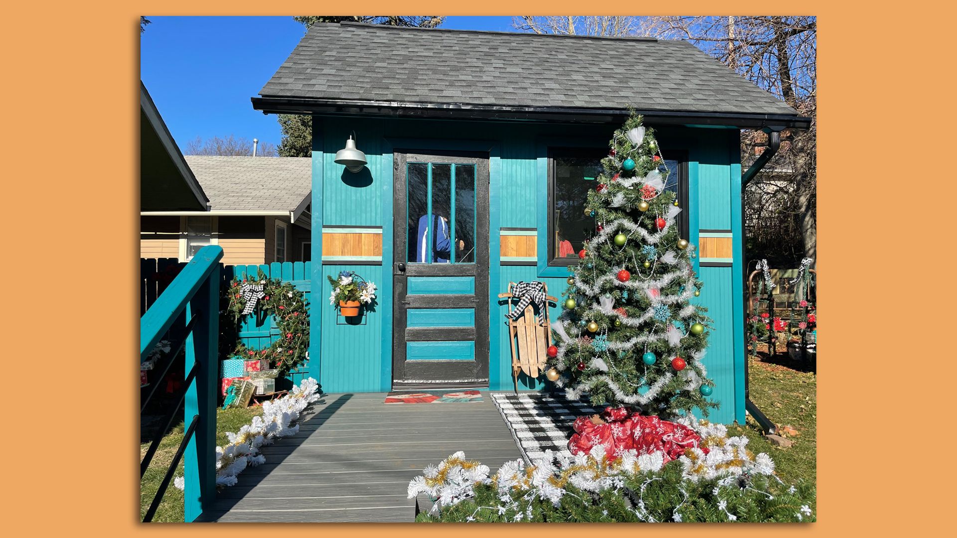 A photo of Tickled Turquoise, a tiny business in Des Moines.