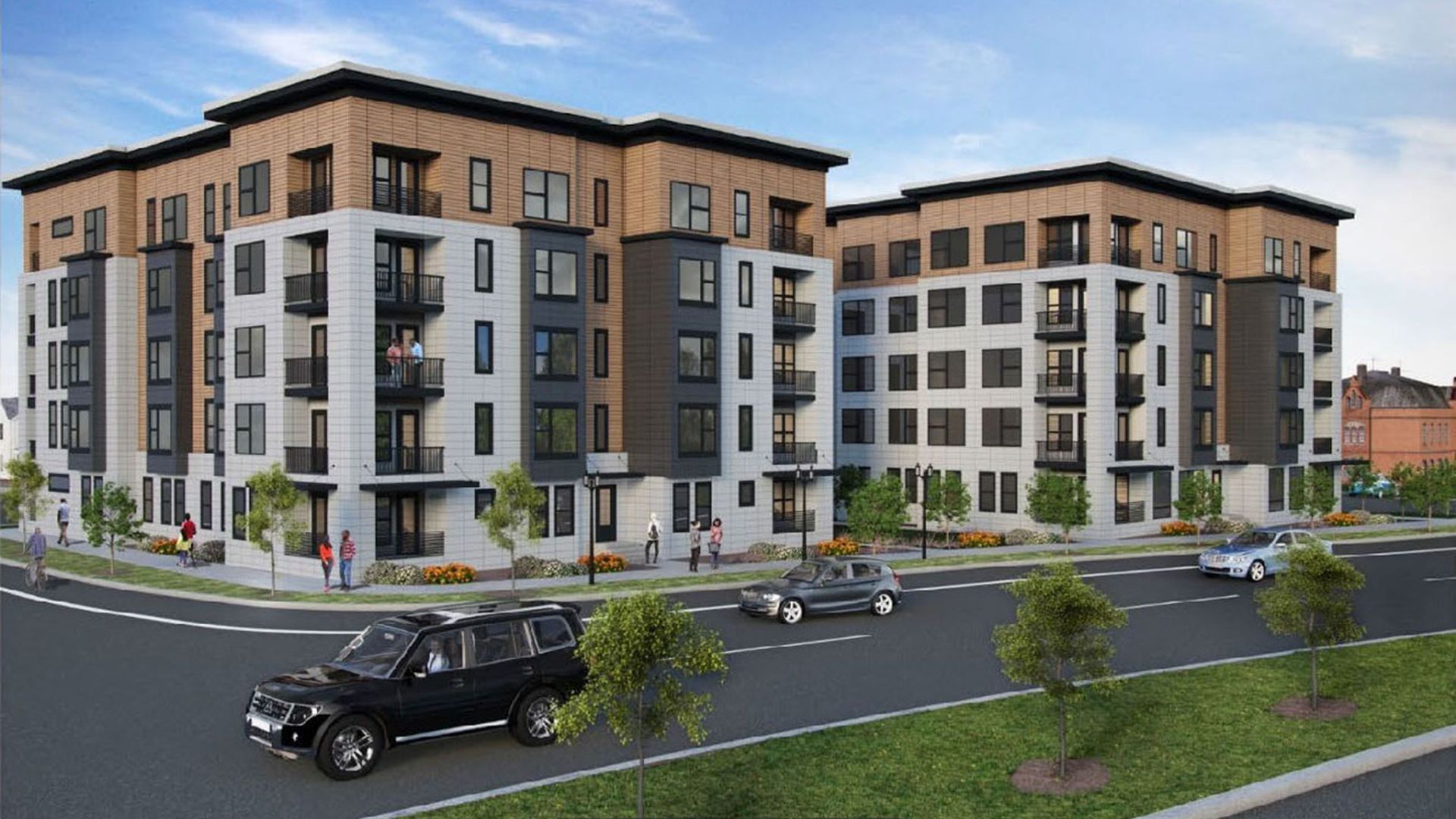 Rendering of 7th and Alexander apartment complex in Uptown