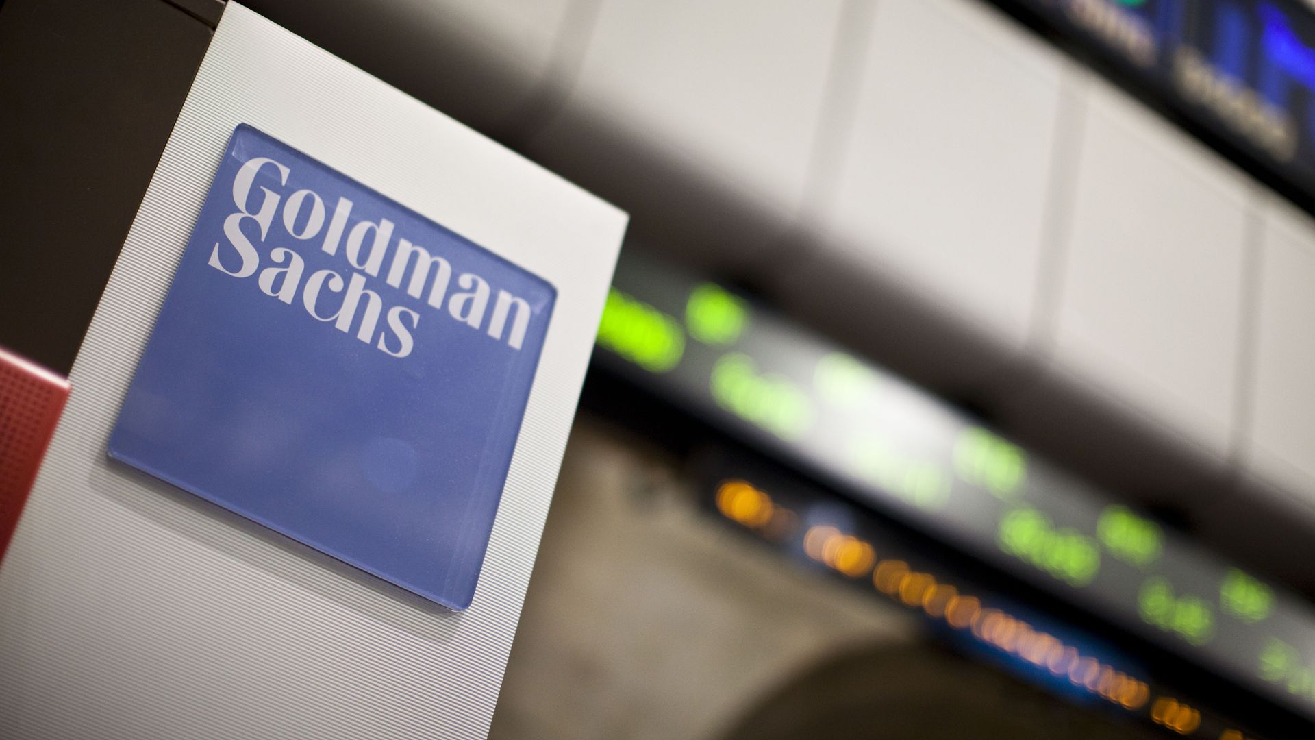 Goldman Sachs trading booth on the floor of the New York Stock Exchange in New York, on Thursday, January 6, 2011. (Photo by Ramin Talaie/Corbis via Getty Images)
