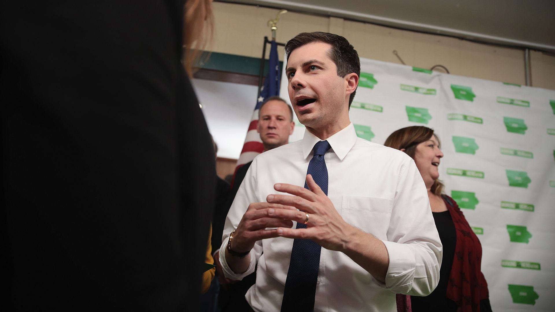 Mayor Pete Buttigieg campaigning in Iowa