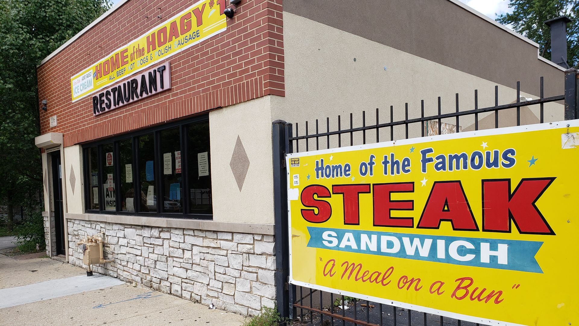 steak sandwich sign