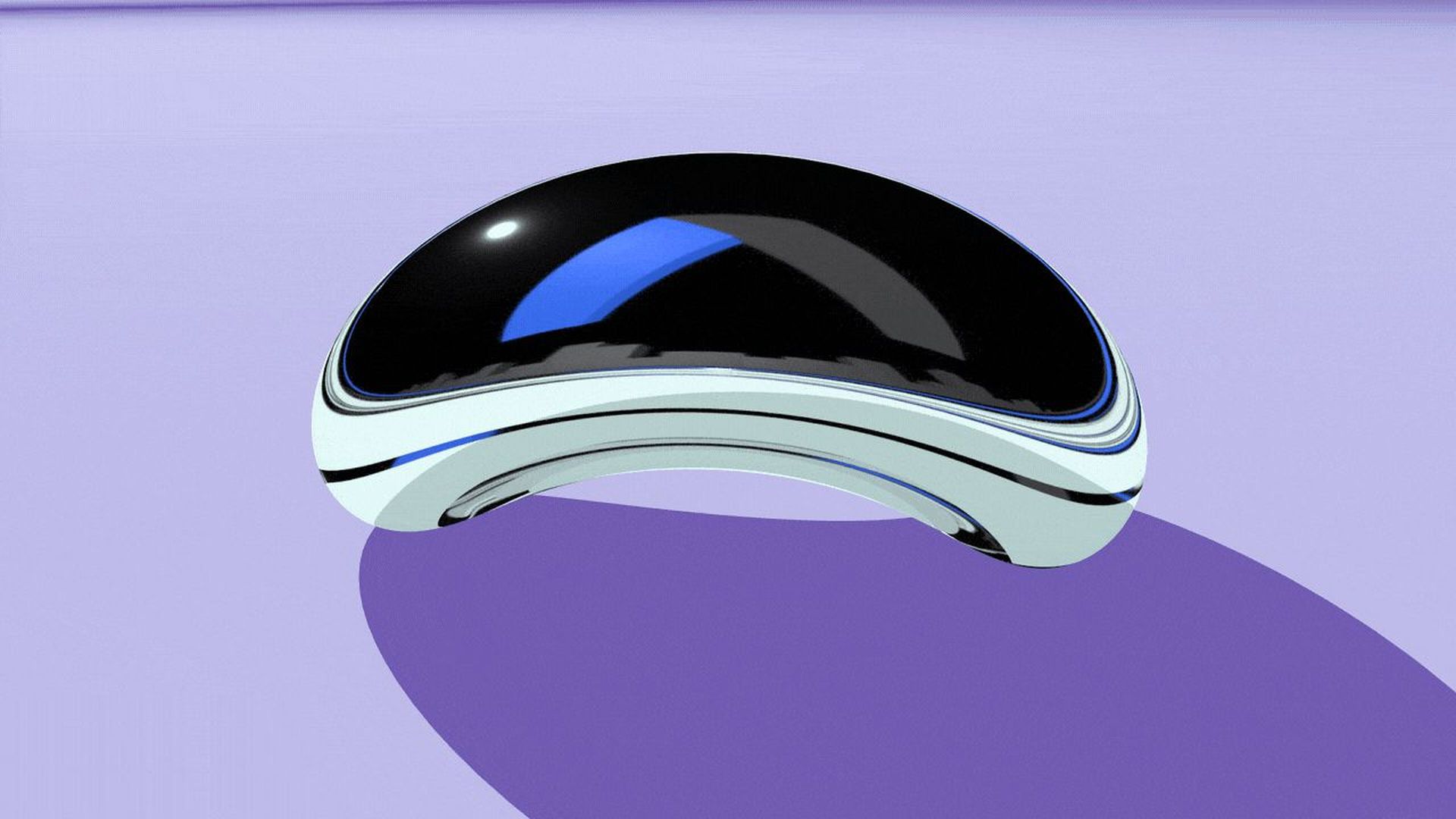 Illustration of the Chicago Cloud Gate bean sculpture reflecting the Axios logo.