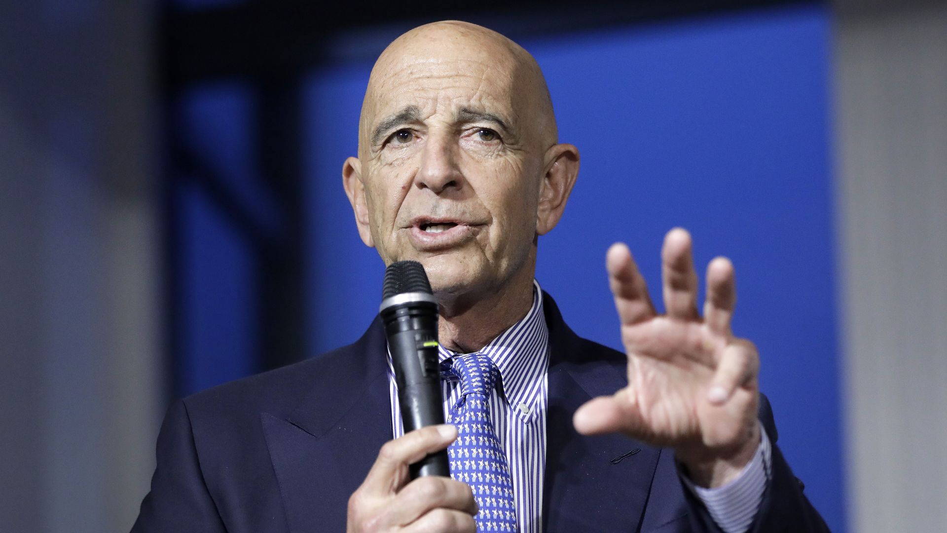 Tom Barrack speaking at a symposium in Tokyo in March 2019.