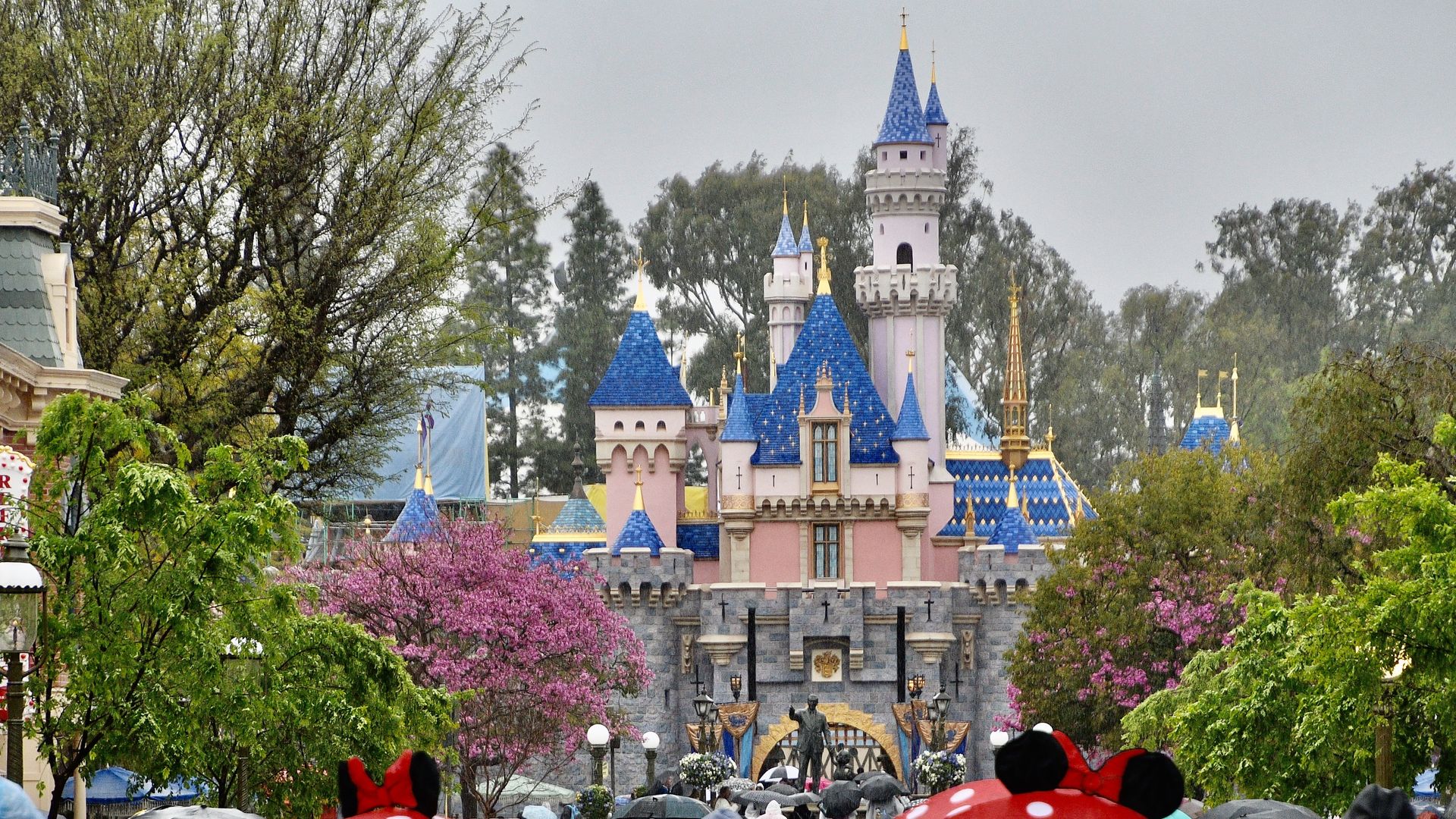 The Disneyland castle in California. 