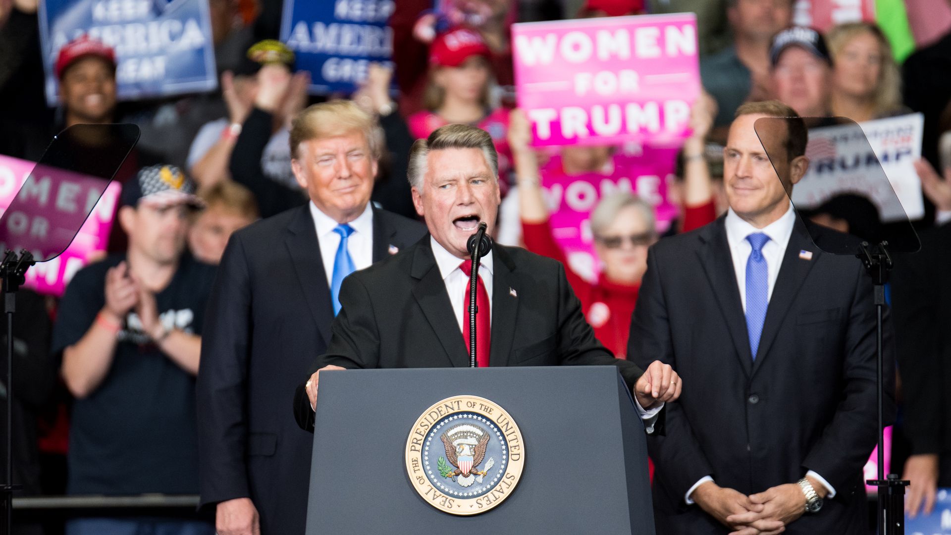 Mark Harris at a campaign