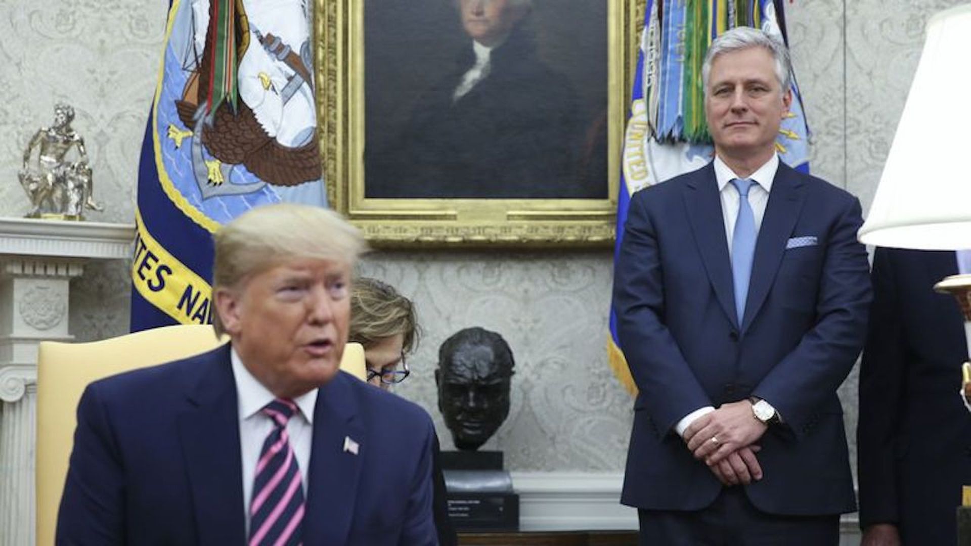 Robert O'Brien in the Oval Office on Dec. 13. Photo: Oliver Contreras/SIPA USA/Bloomberg via Getty Images