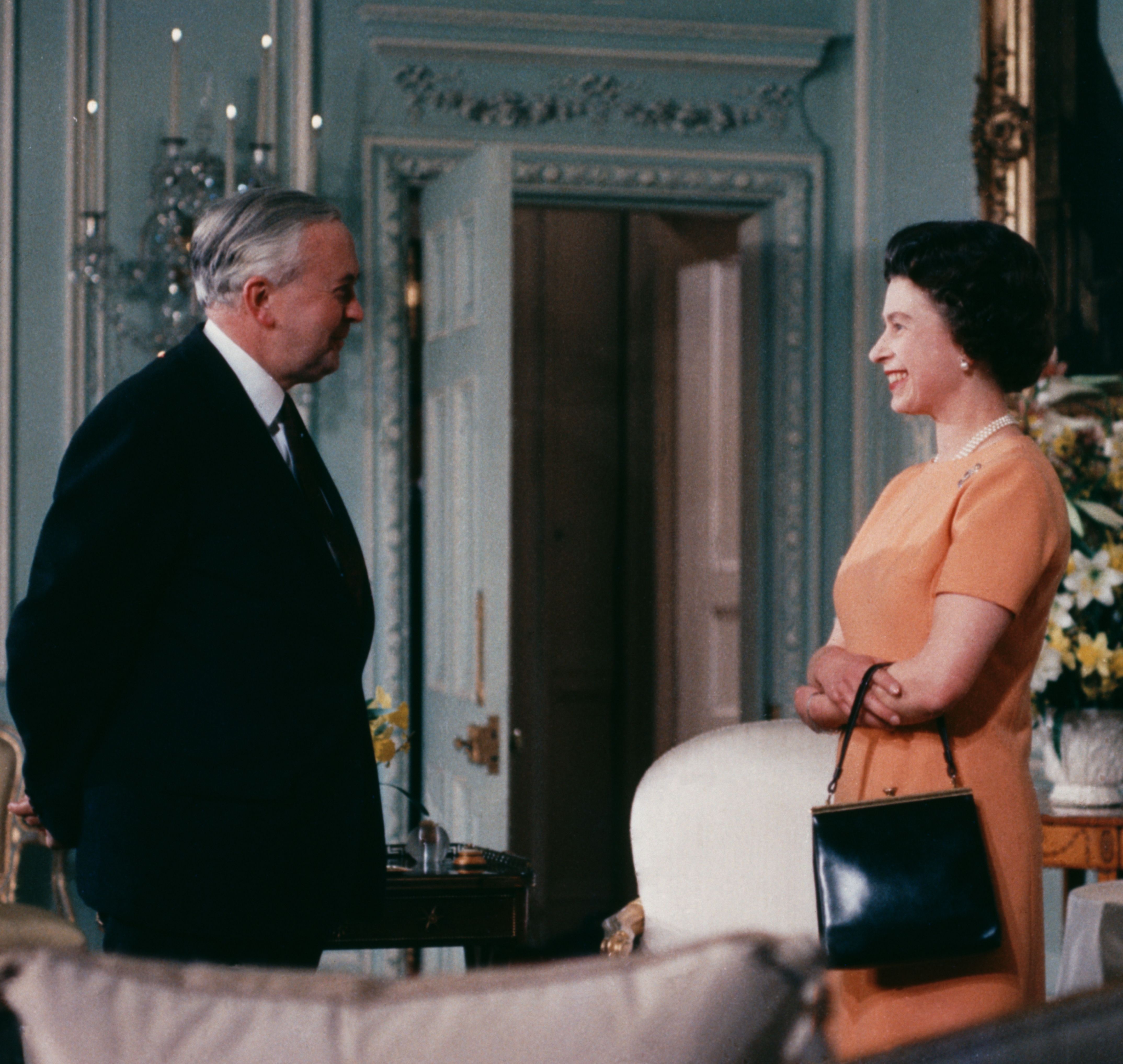 Queen Elizabeth II with British Prime Minister Harold Wilson in June 1969. Photo: Fox Photos/Hulton Archive/Getty Images