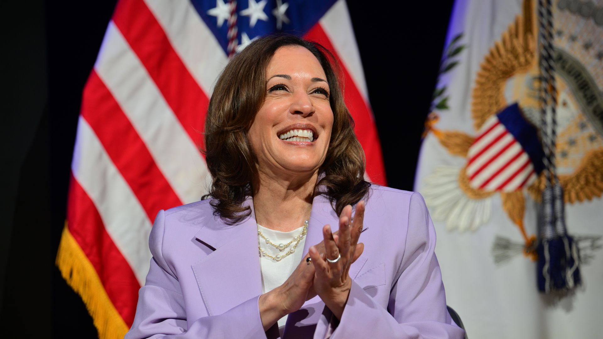 Vice President Kamala Harris speaks during Rocket Foundation Summit On Gun Violence Prevention at The Carter Presidential Center on June 17, 2024 in Atlanta, Georgia. (Photo by Prince Williams/WireImage)
