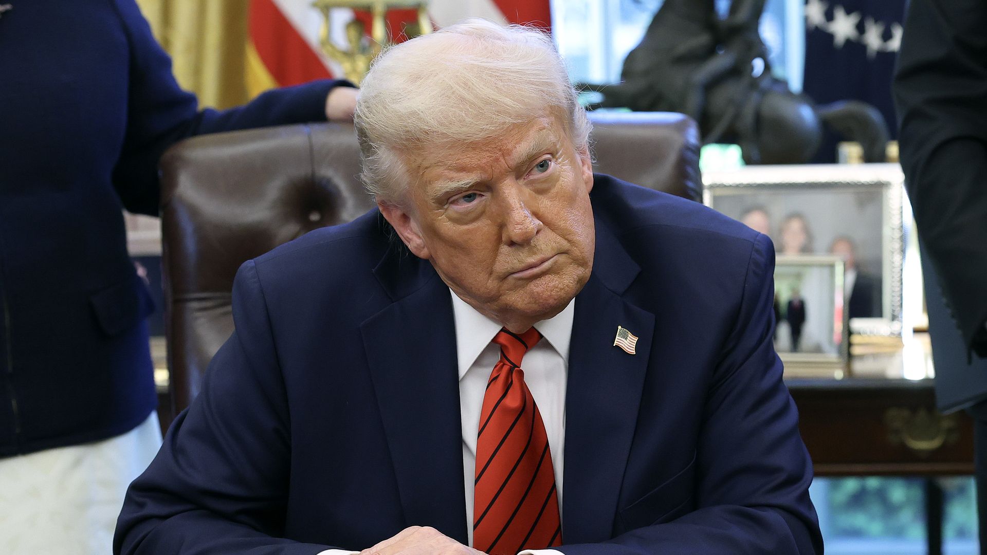 President Trump in the Oval Office.