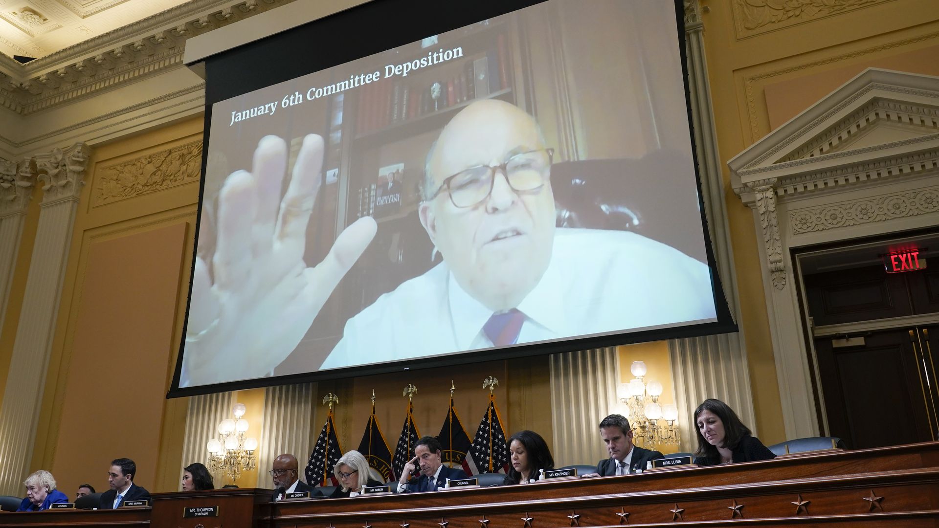 Rudy Giuliani recorded testimony at Jan. 6 committee hearing