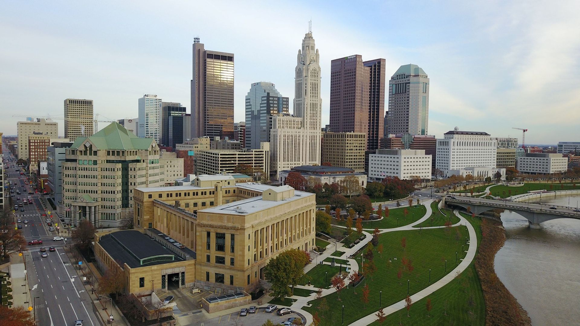 The Columbus, Ohio skyline