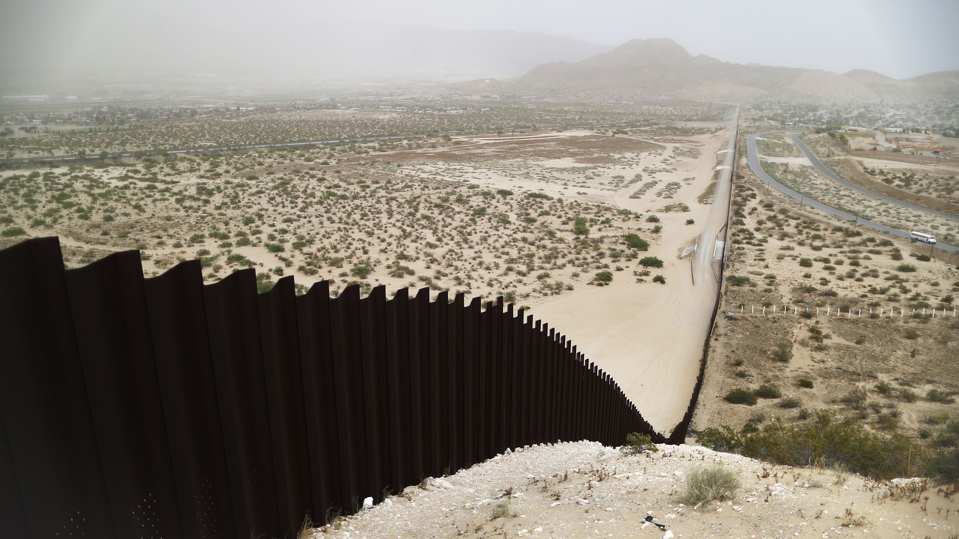 The border barrier between the U.S. and Mexico