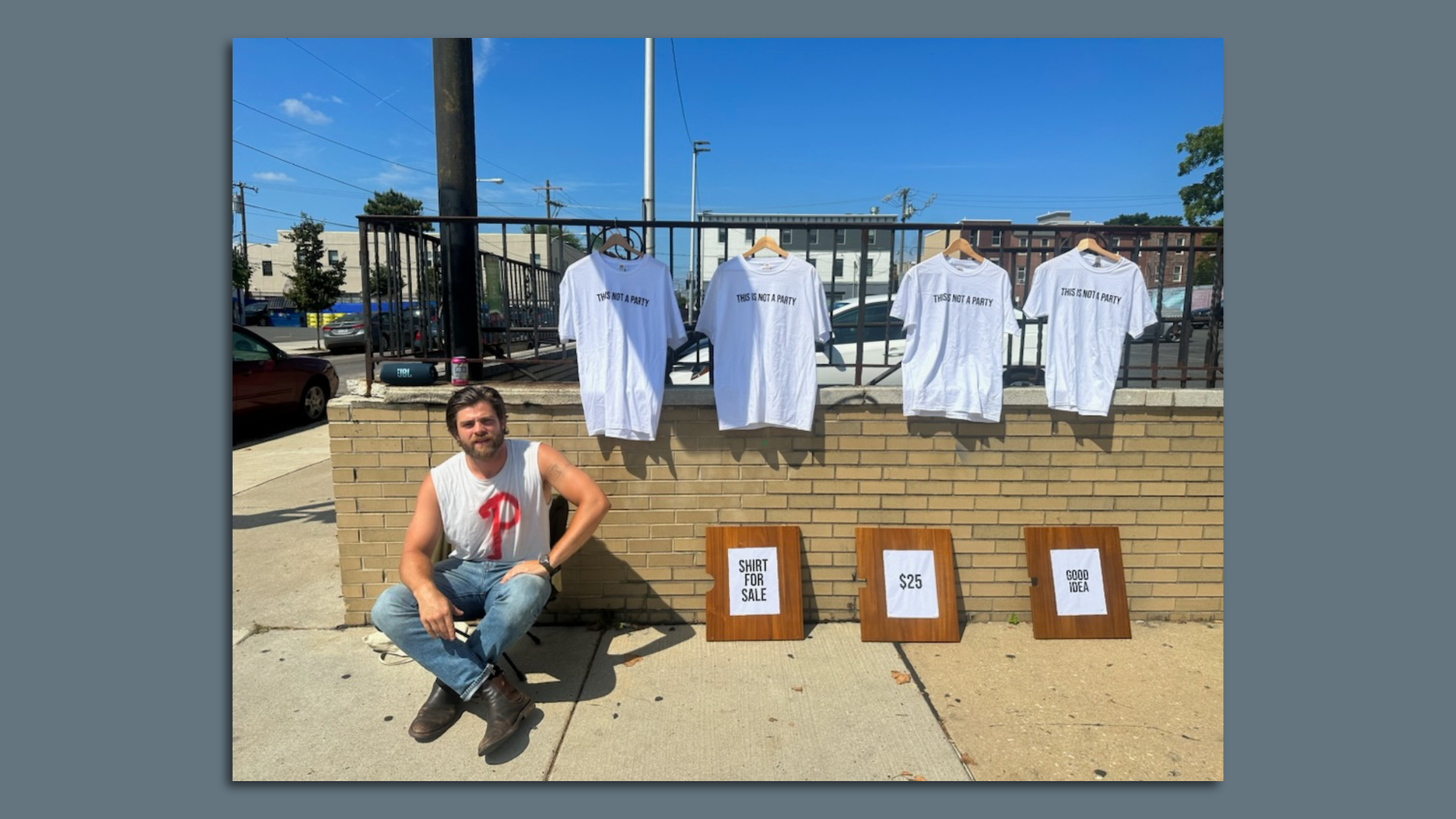 What it's like to be a Phillies parking lot shirt hustler