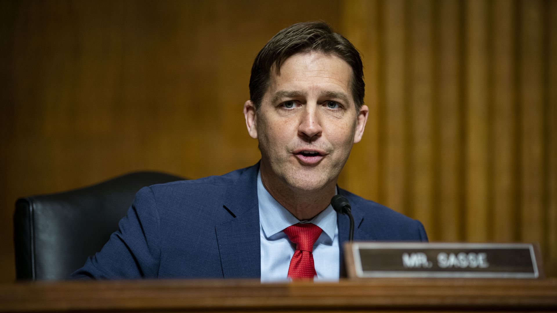 Senator Ben Sasse (R-NE) speaks during a Senate Judiciary Subcommittee on Privacy, Technology, and the Law hearing April 27, 2021 on Capitol Hill in Washington, D.C.