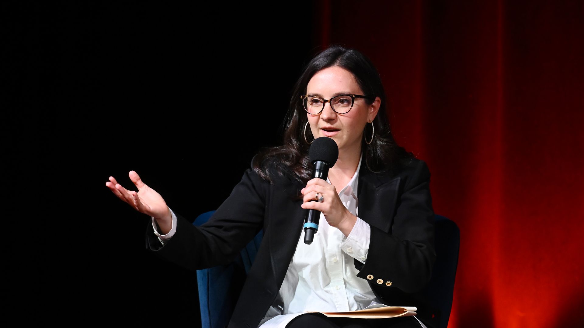 CBS editor-in-chief Bari Weiss speaks during a 2024 event in New York City. Photo: Noam Galai/Getty Images for The Free Press
