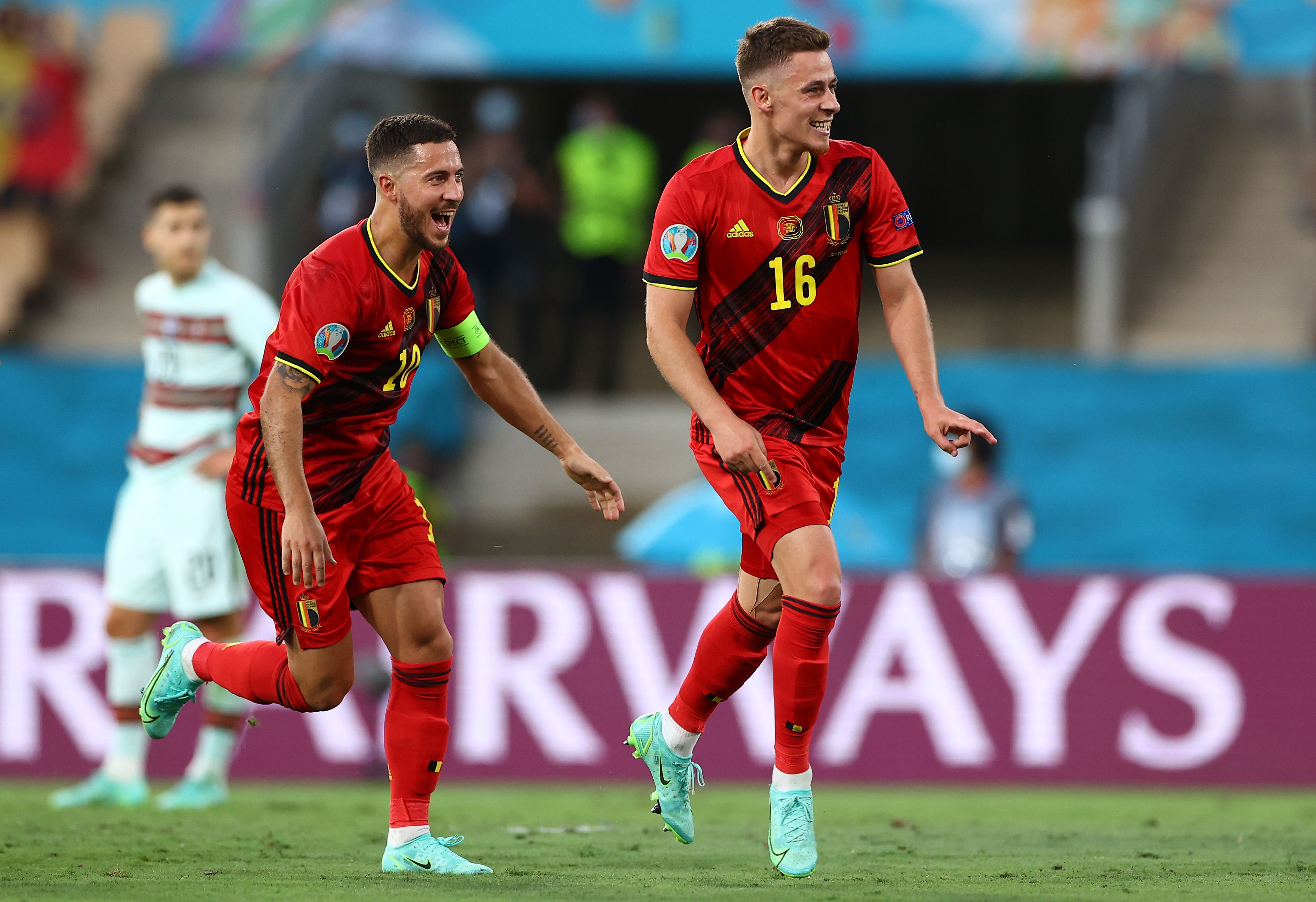 Belgium celebrating