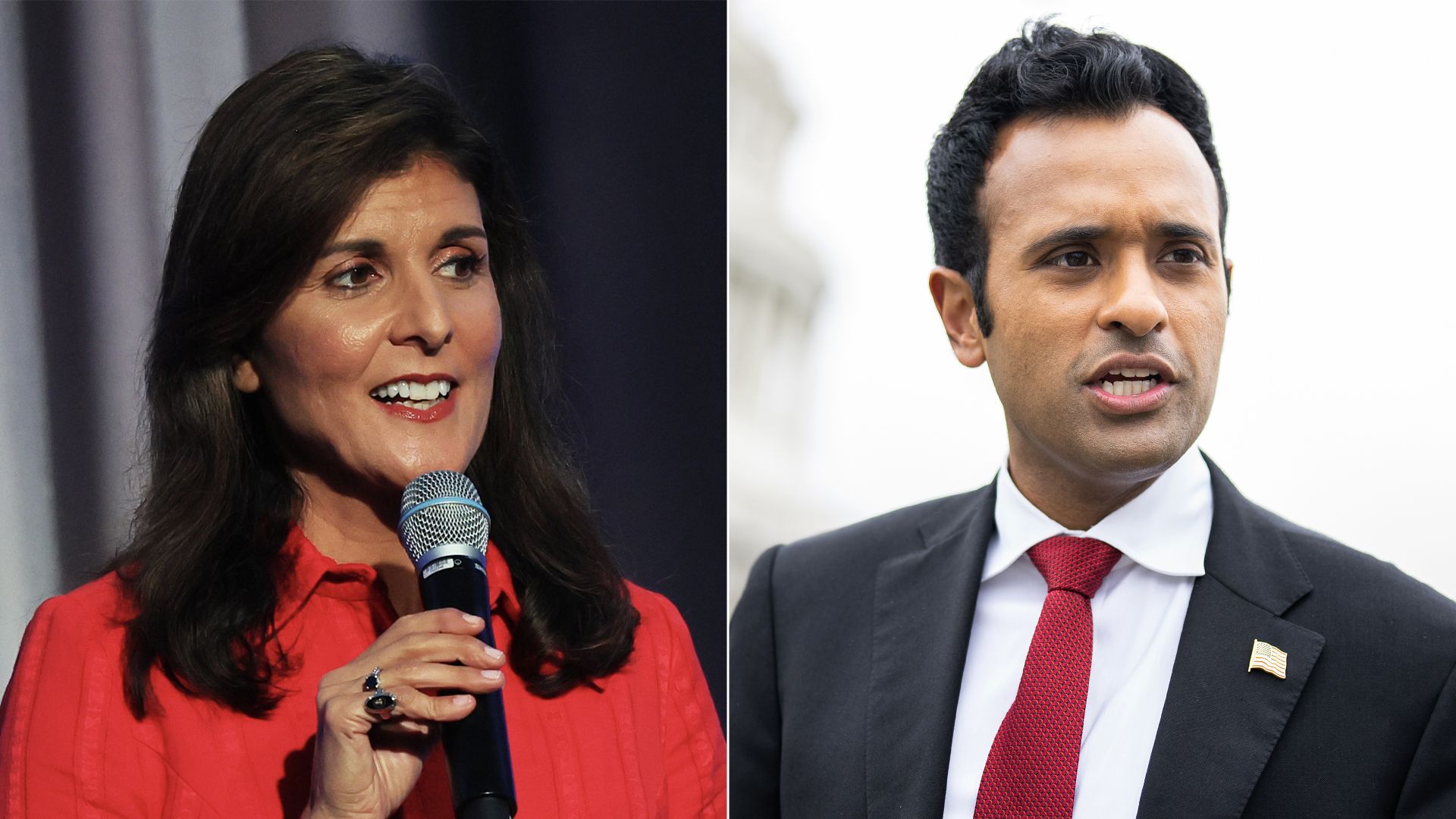 2024 candidates Nikki Haley and Vivek Ramaswamy