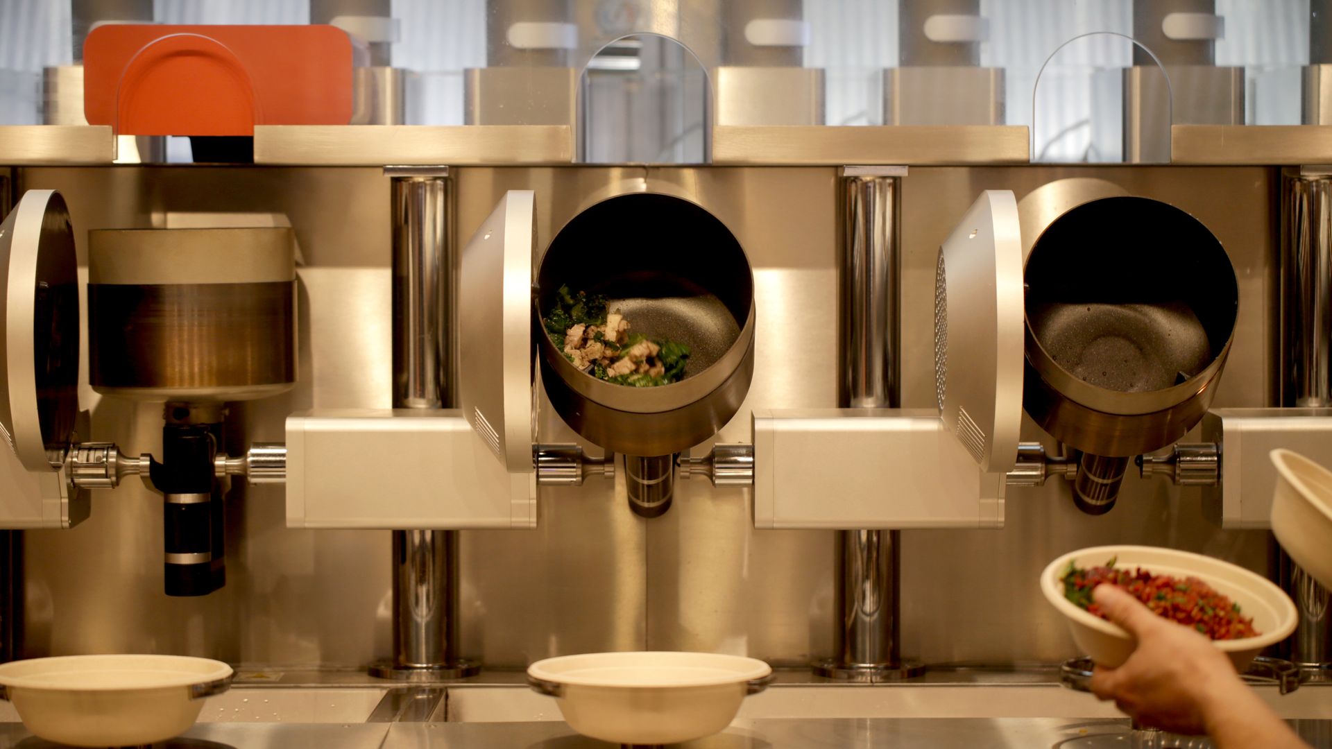 Robots dispensing food