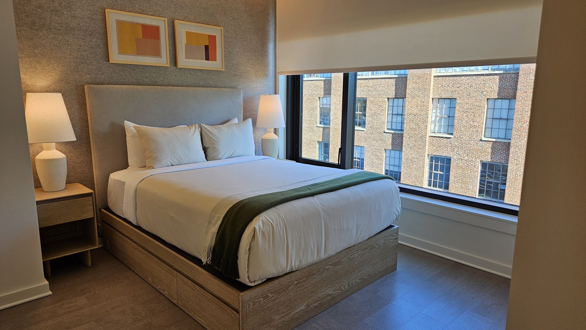 A bedroom setup at Scout Living