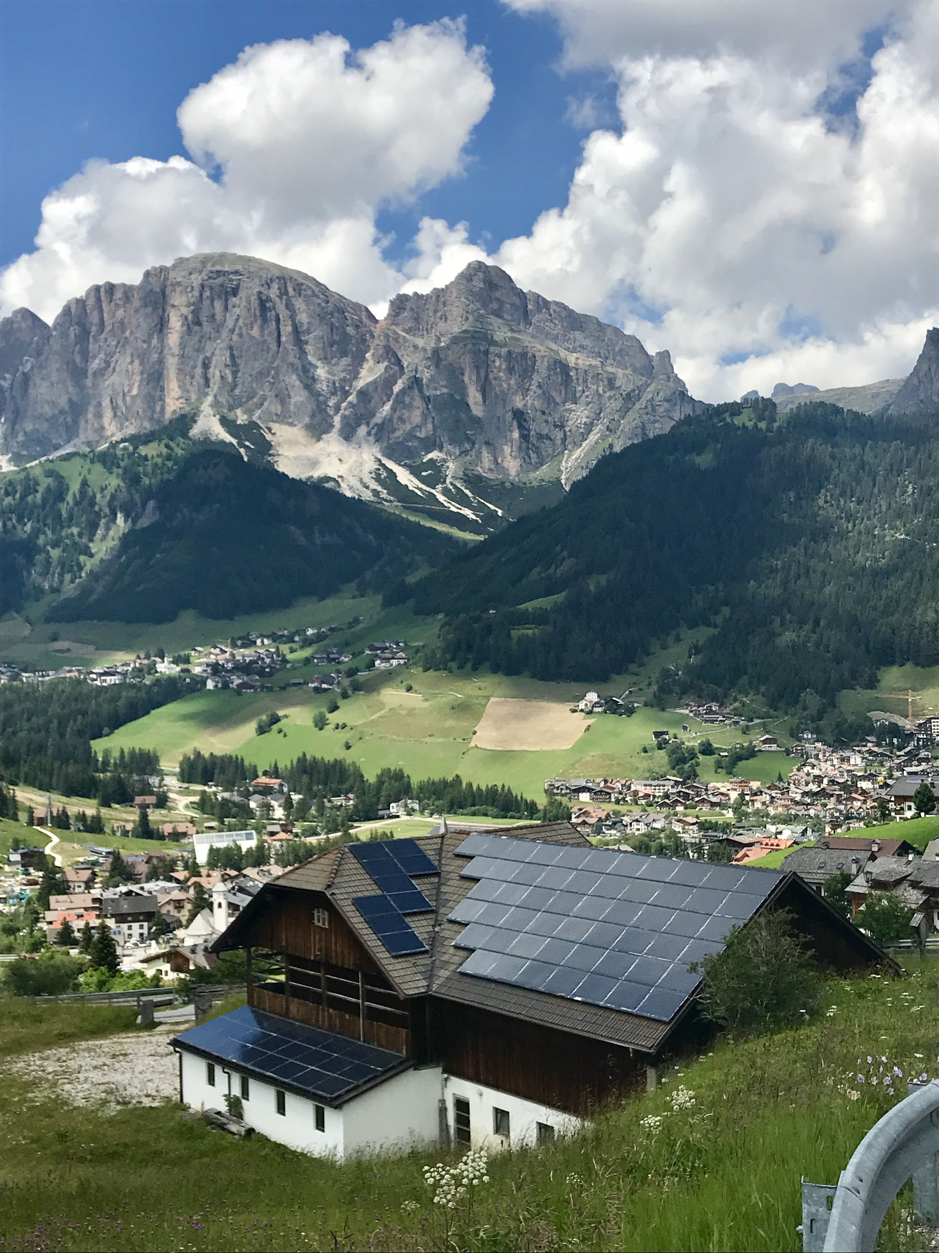 Rooftop solar in the Dolomite mountains