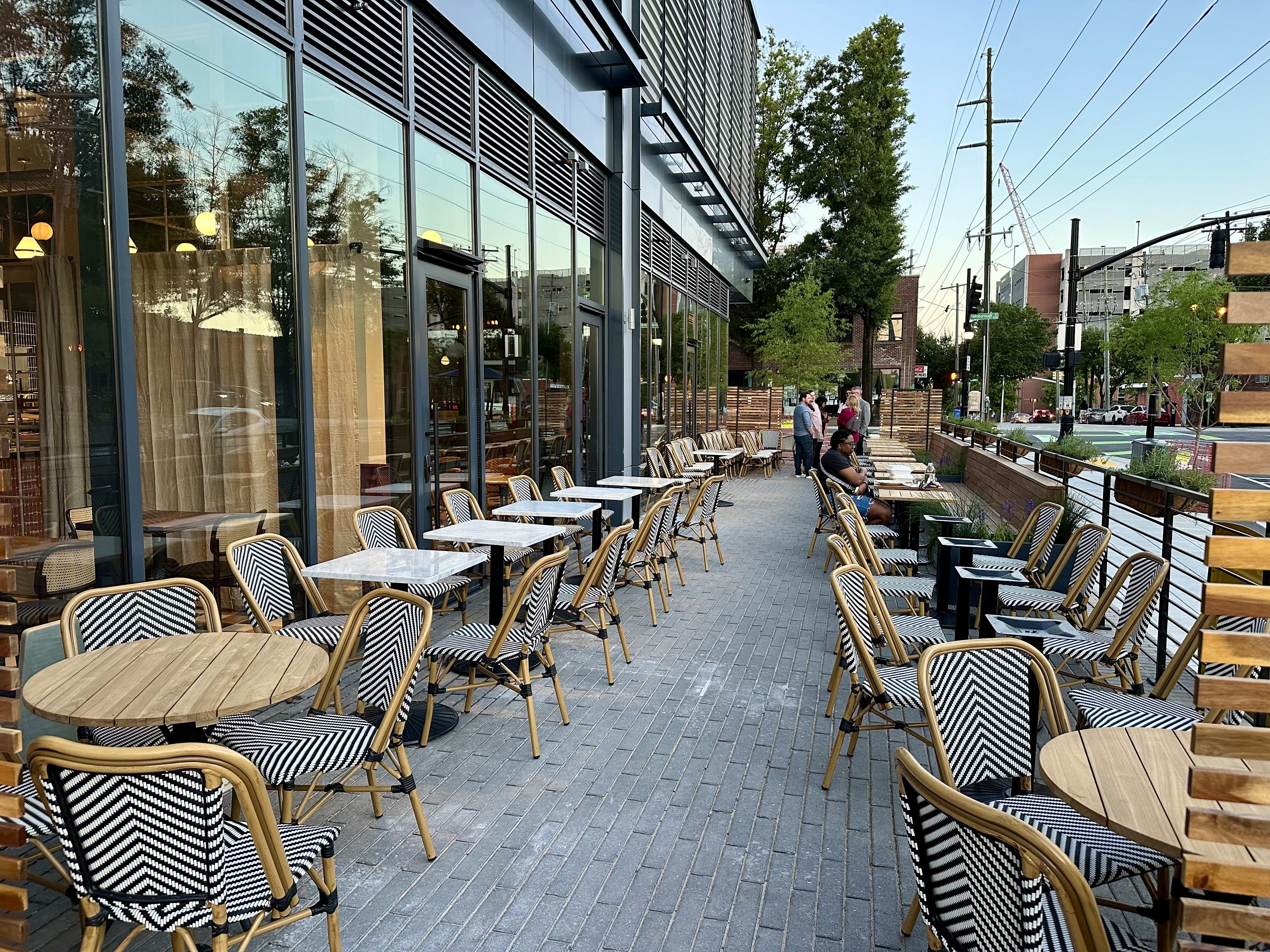 The patio at Press' Raleigh location
