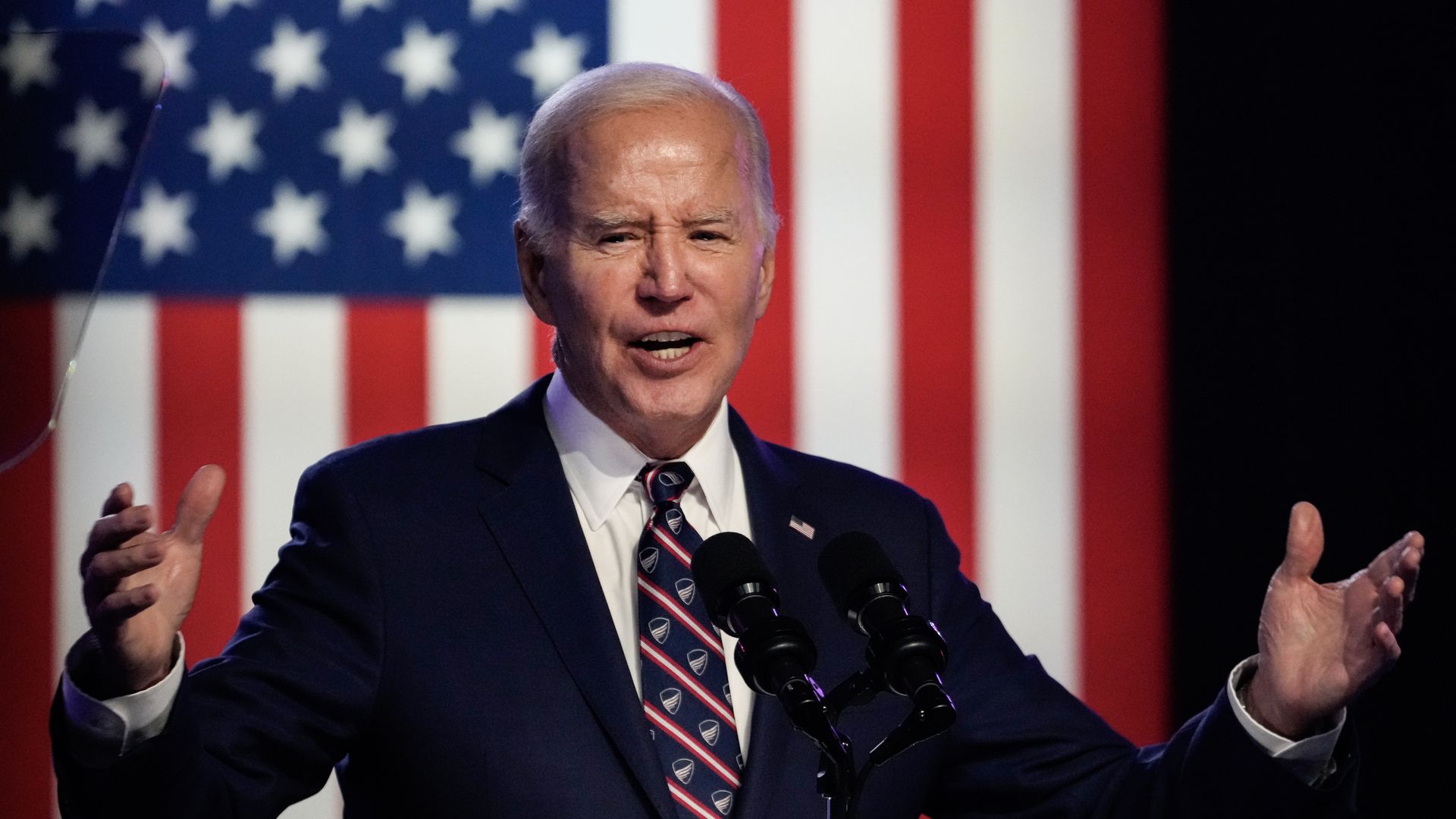 President Joe Biden speaks during a campaign event at Montgomery County Community College January 5, 2024 in Blue Bell, Pennsylvania