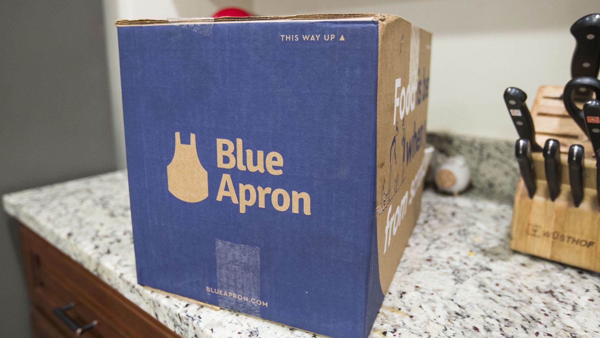 Blue apron box
