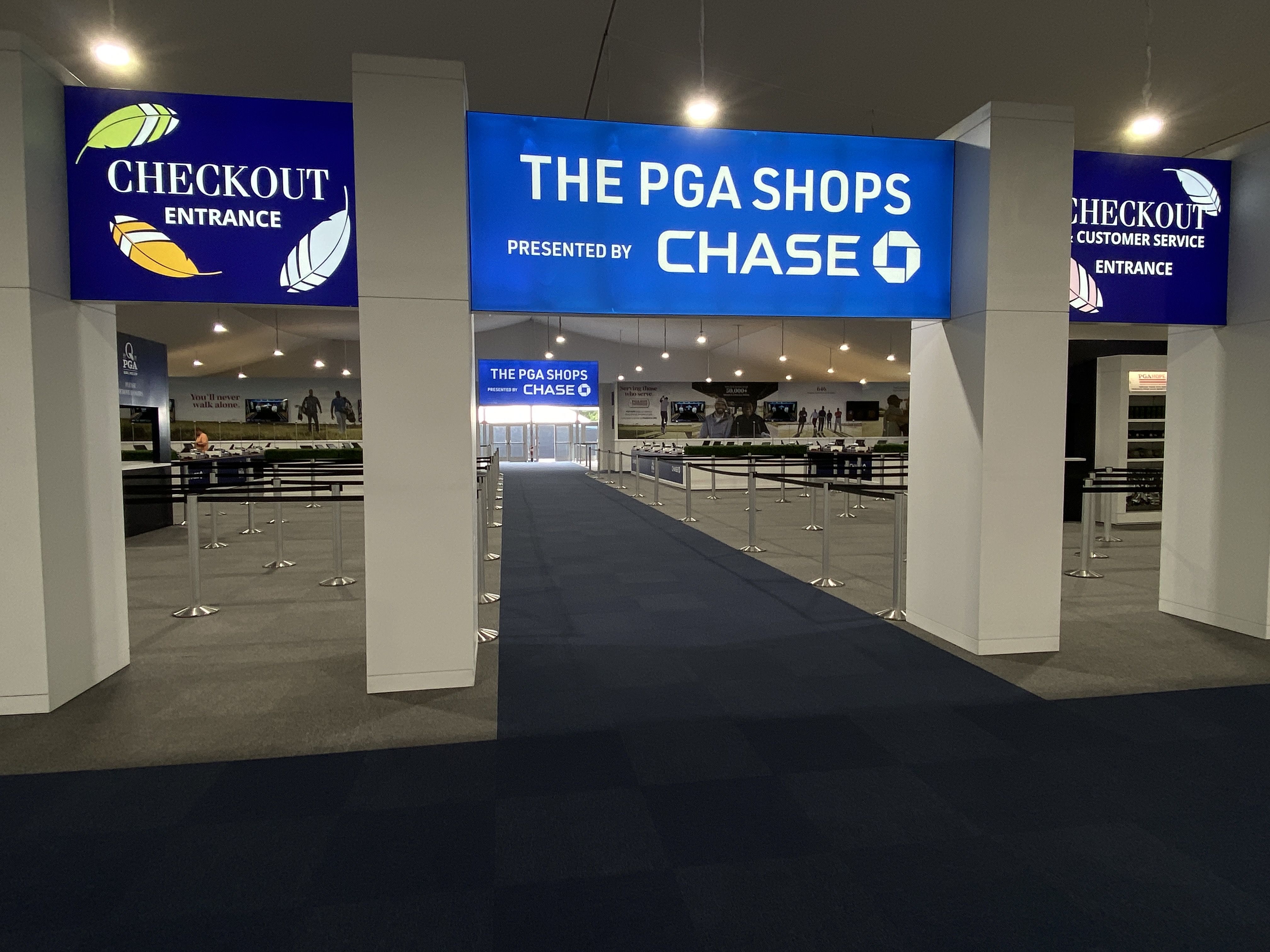 Checkout entrance for the PGA Shops. 