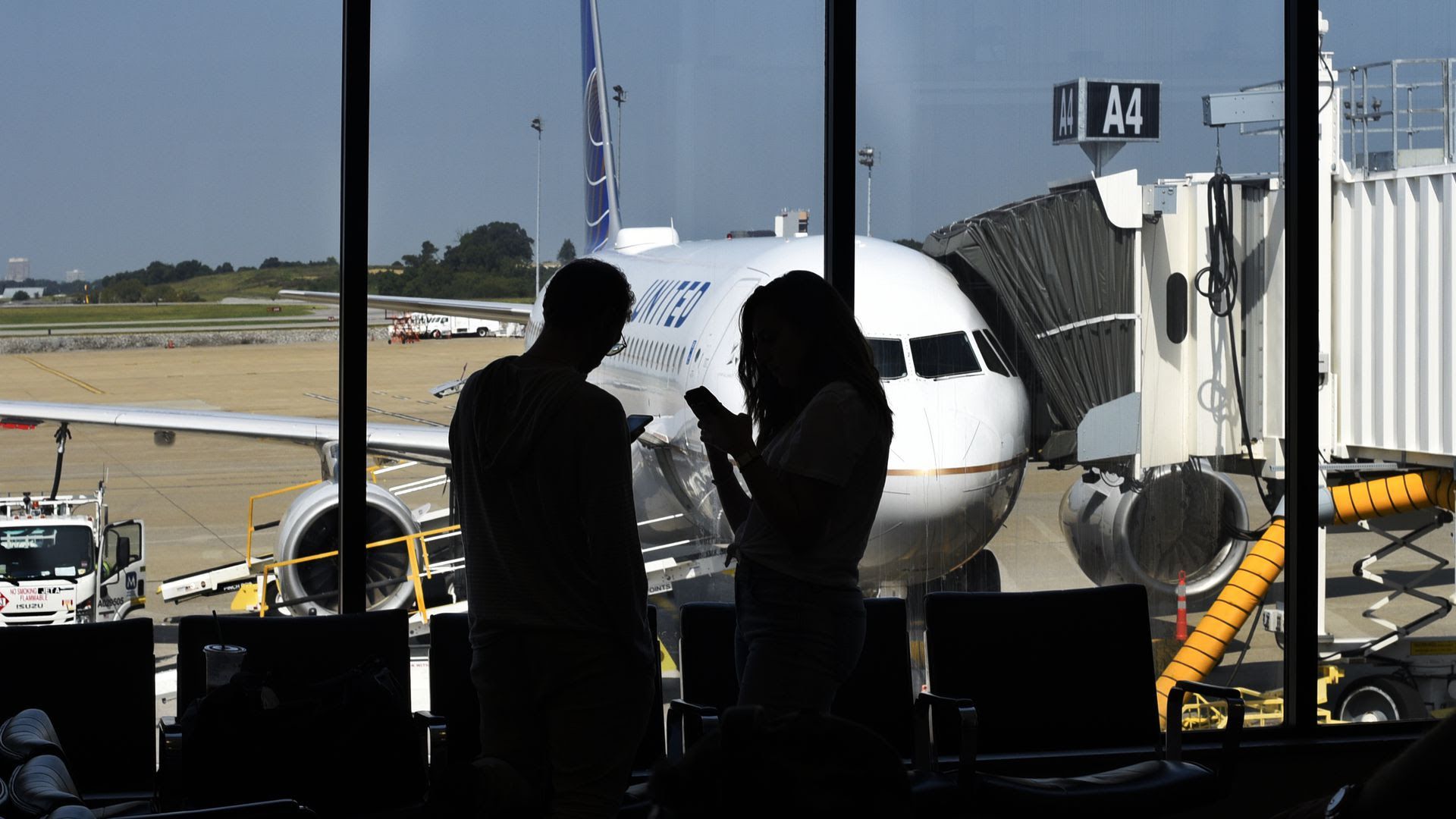 Passengers waiting at Nashville International Airport. 