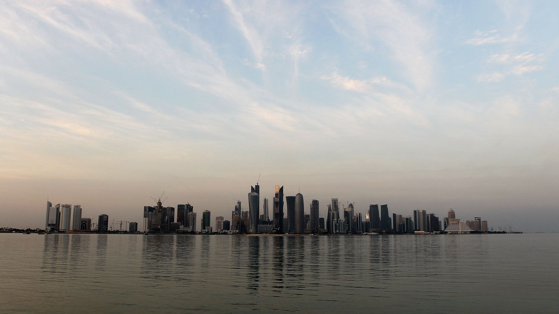  View of the skyline of the West Bay area in Doha is taken on January 4, 2011 in Doha, Qatar.