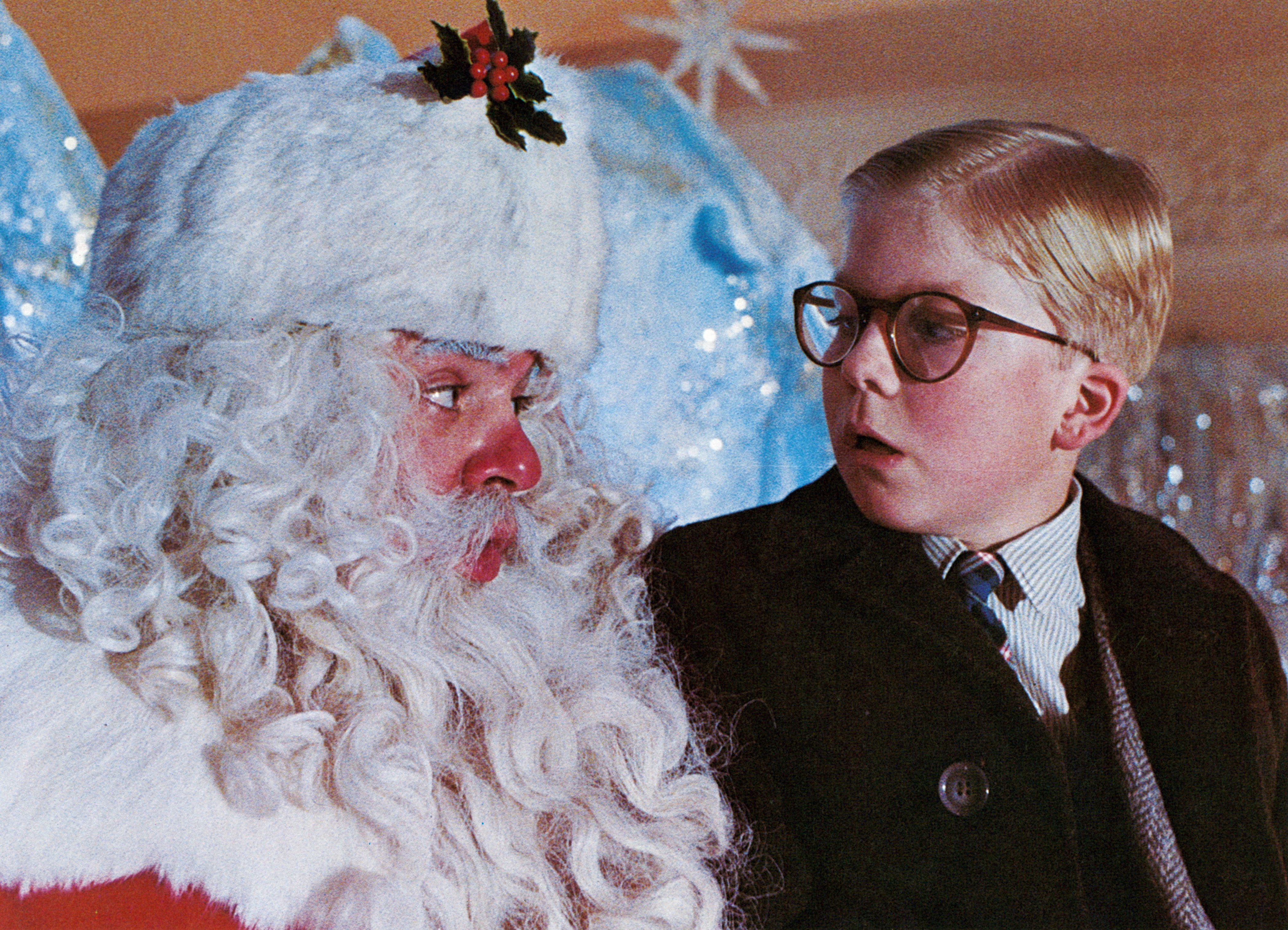 The scene with Ralphie and Santa from "A Christmas Story." 