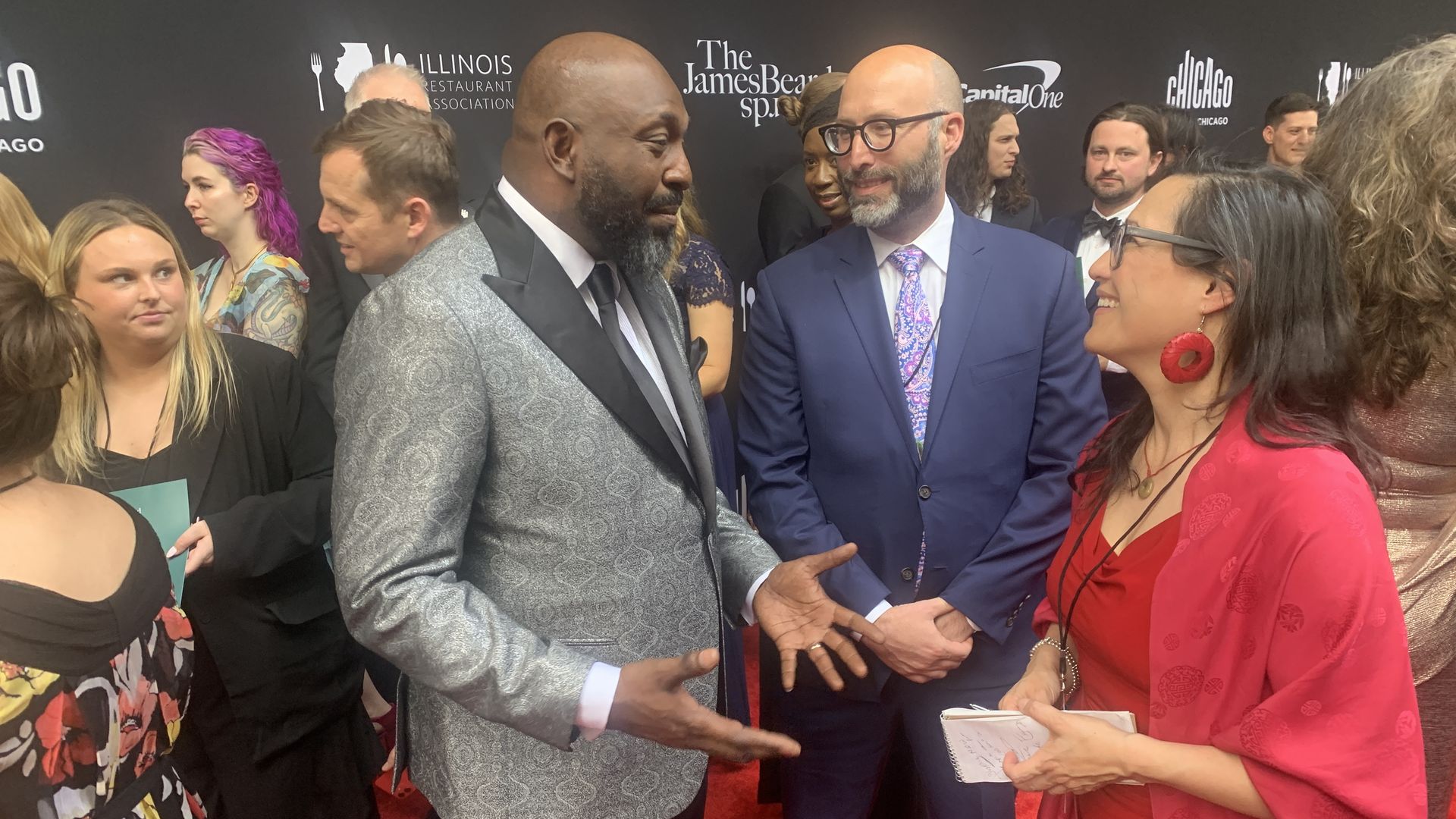 people all dressed up on the red carpet