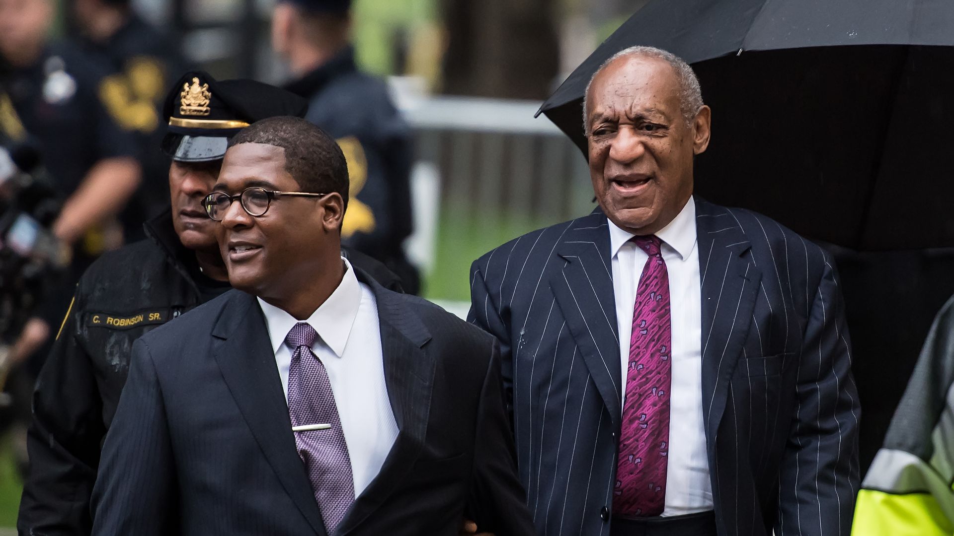 Bill Cosby arrives for sentencing for his sexual assault trial at the Montgomery County Courthouse on September 25, 2018