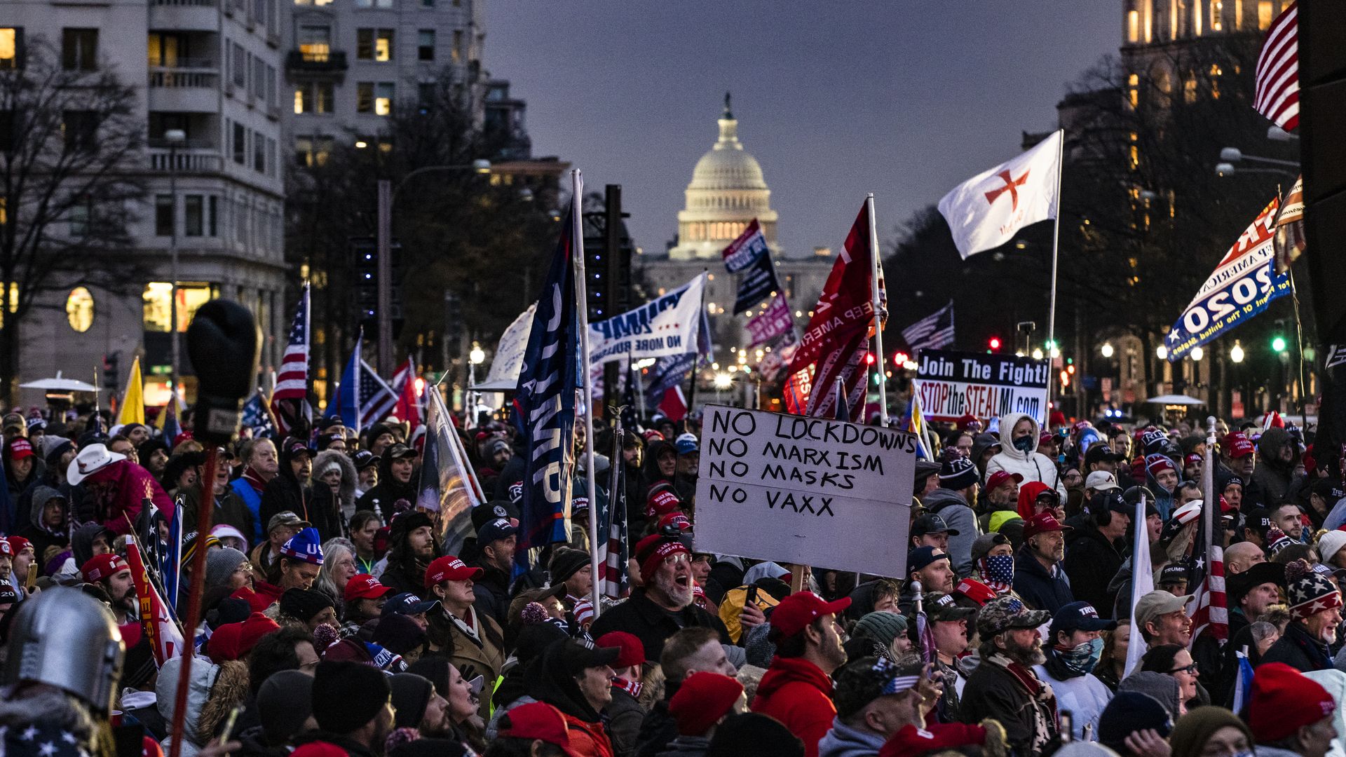 Trump supporters protesting