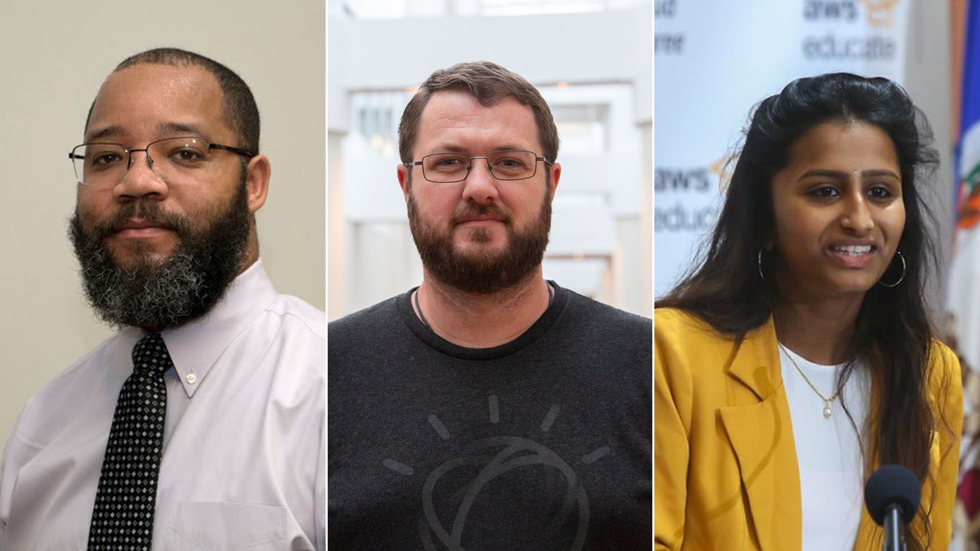 Photos of three apprentices