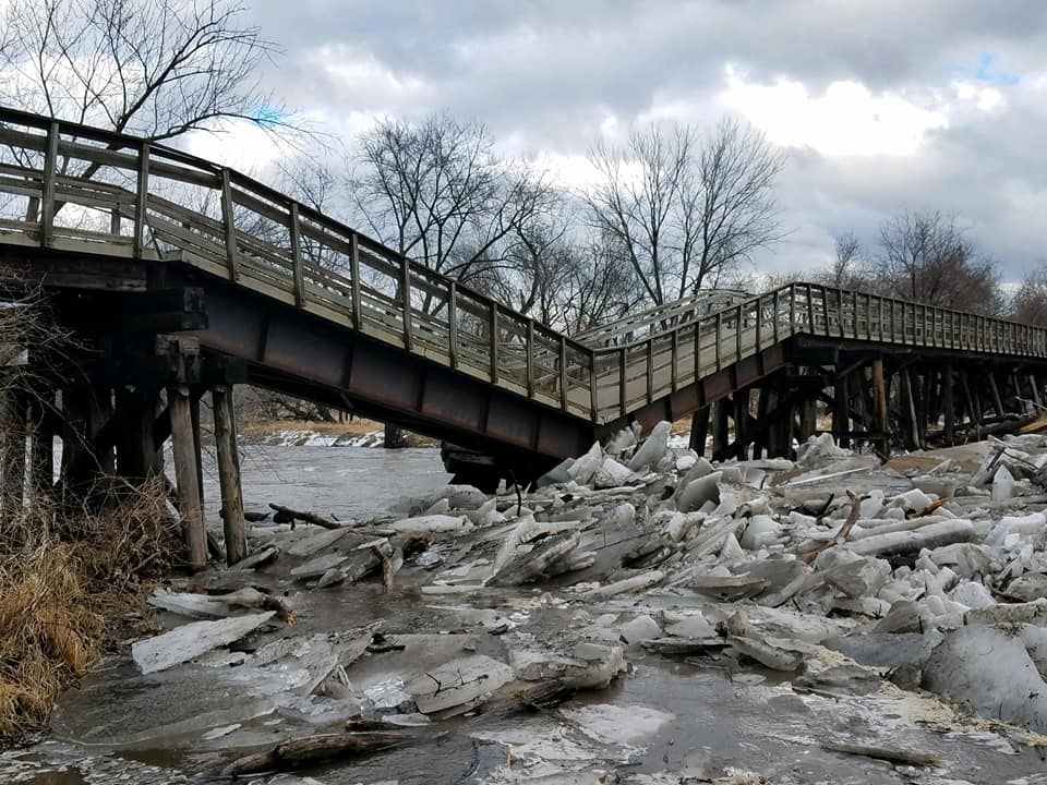 A photo of the Trestle bridge that collapsed in 2019.