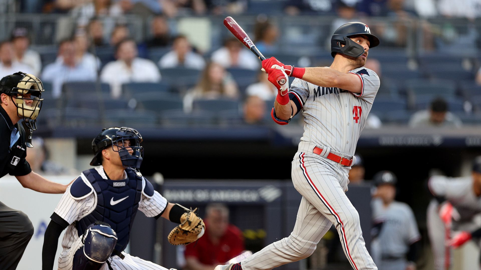 Edouard Joulien hits a baseball