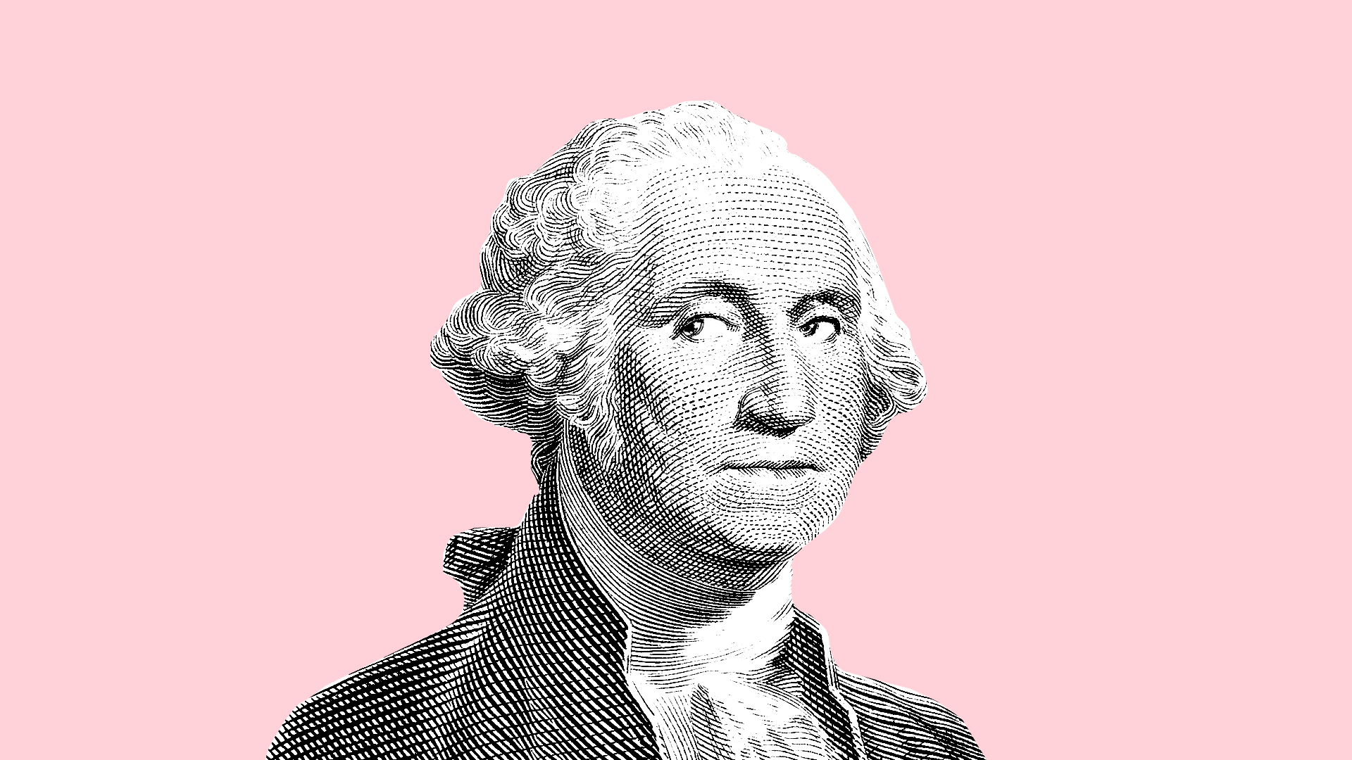Gif of George Washington illustration with shifty eyes.