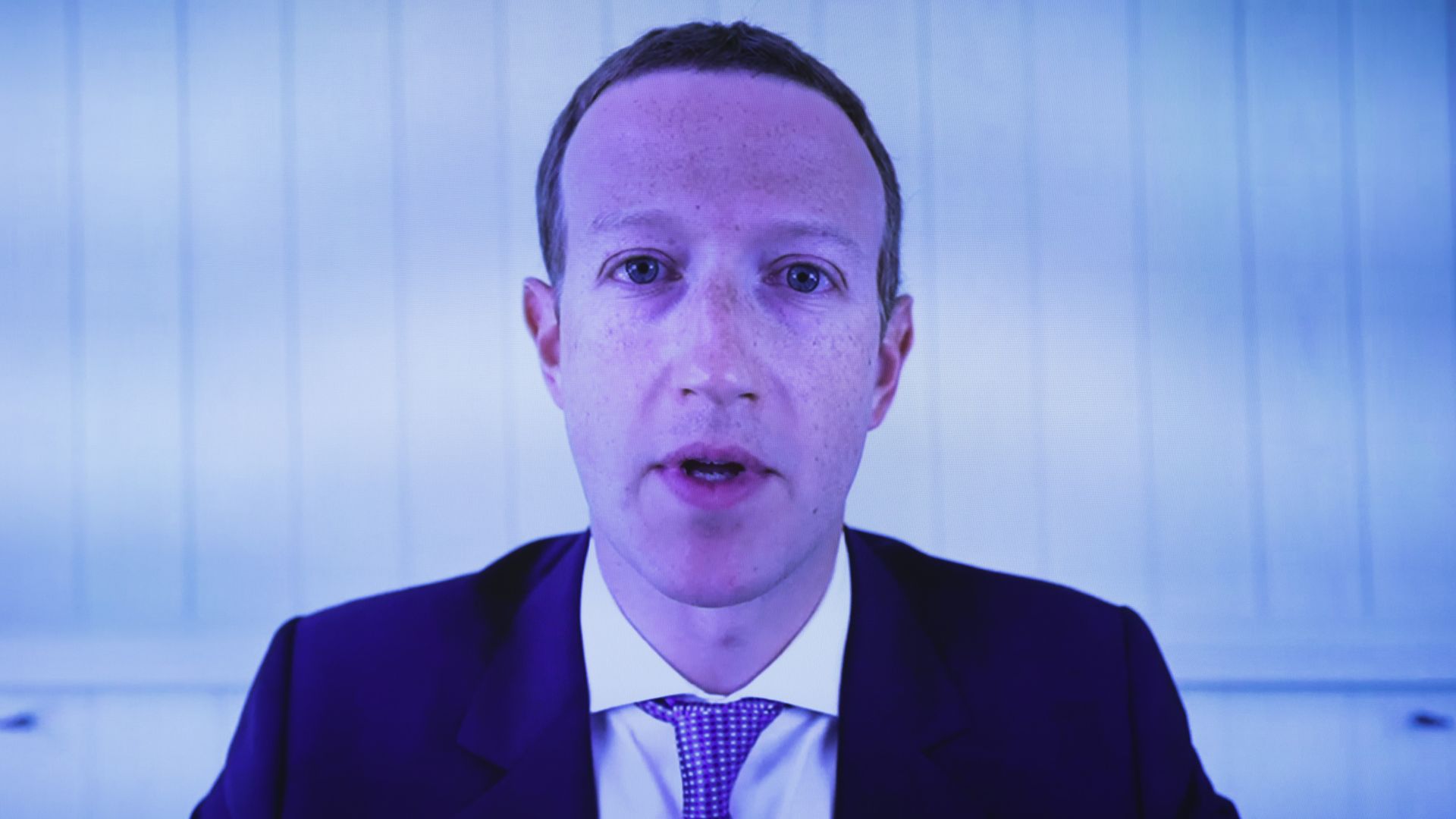 Facebook CEO Mark Zuckerberg testifies via video before Congress.