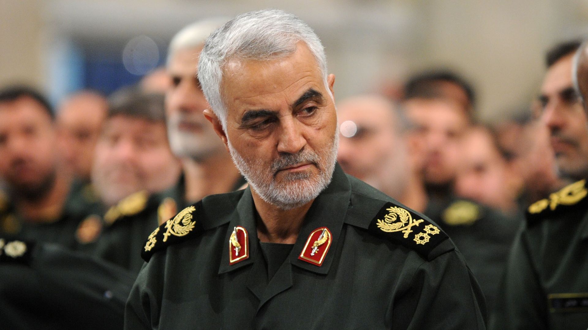 Soleimani's face.