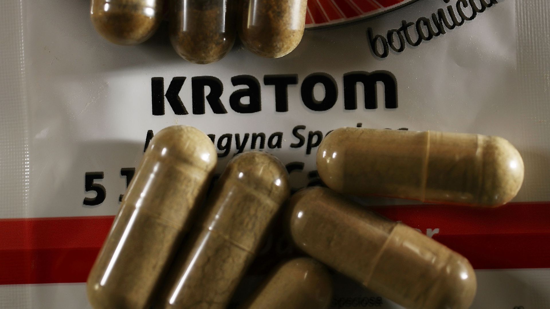 Capsules of the herbal supplement Kratom. Photo: Joe Raedle/Getty Images