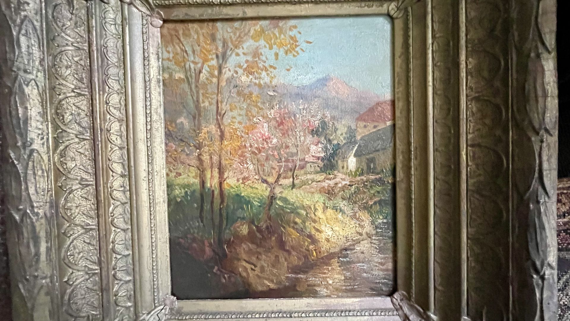 A photo of a Grant Wood painting.