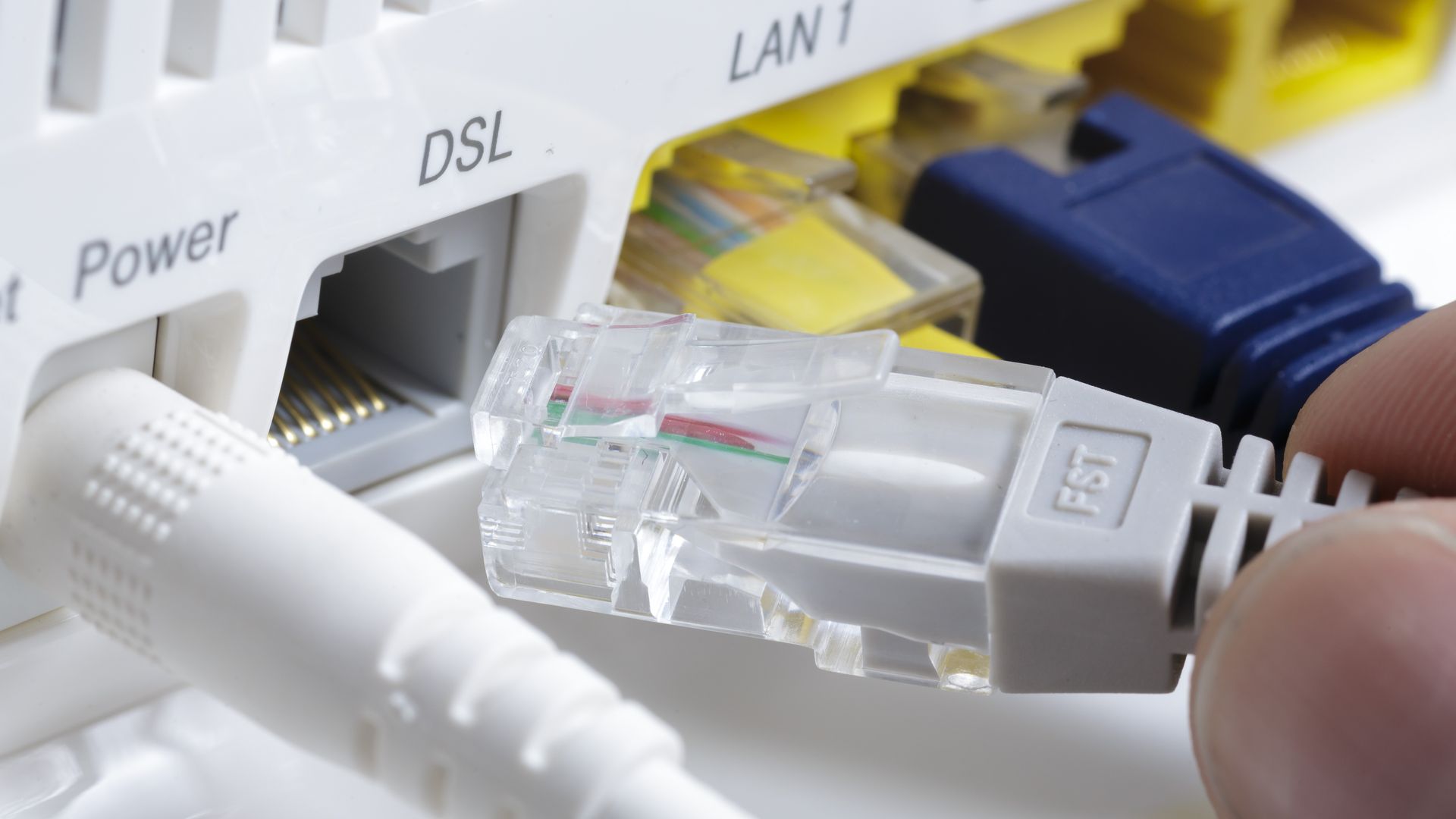 The back side of a router