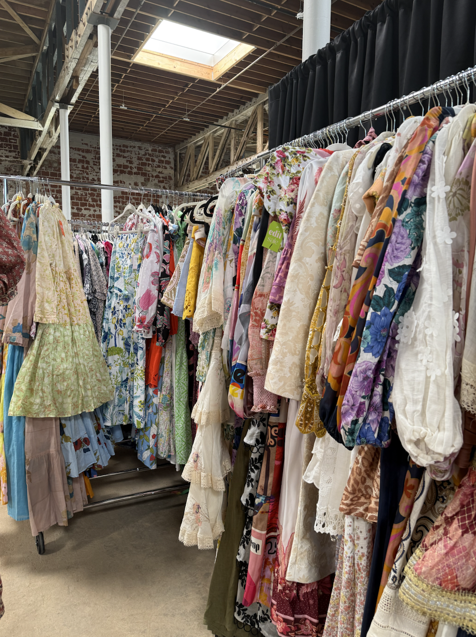 This season's sale features thousands of gently designer pieces (mostly dresses). Photo: Bri Crane
