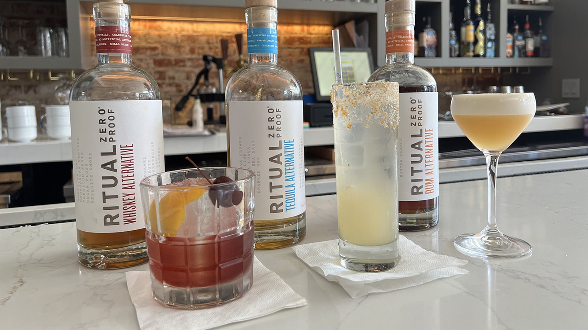 Ritual zero proof mocktail The Stanley